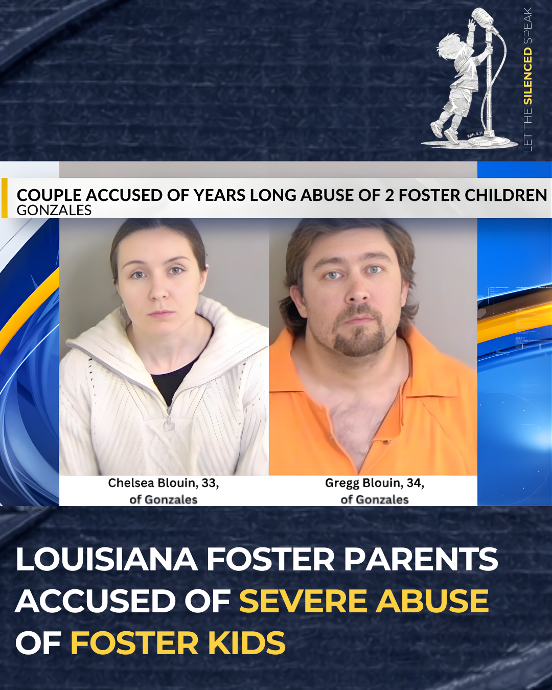 Gonzales, Louisiana Foster Care Abuse Case: Ascension Parish Couple Arrested After Years of Alleged Abuse