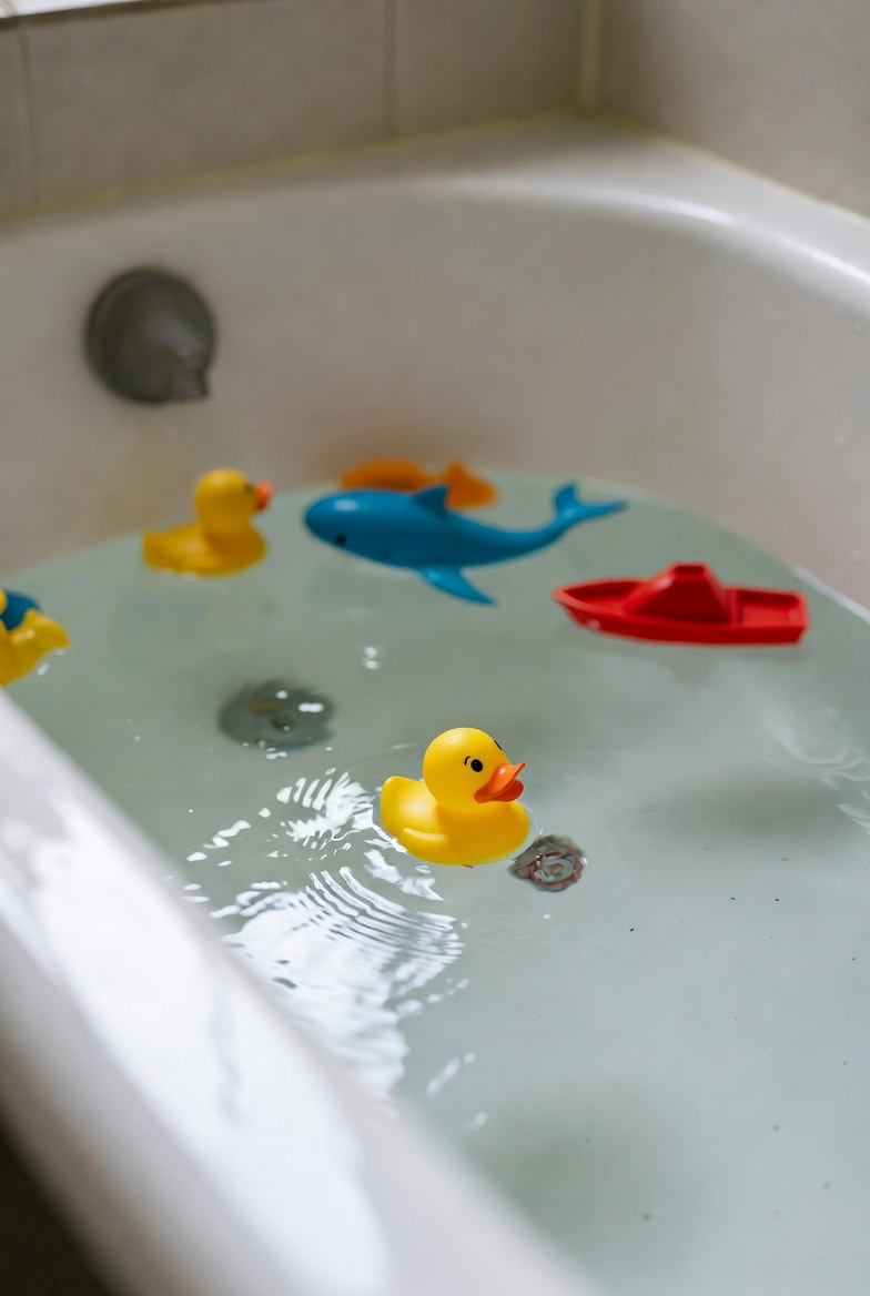 picture of tub with toys in it.