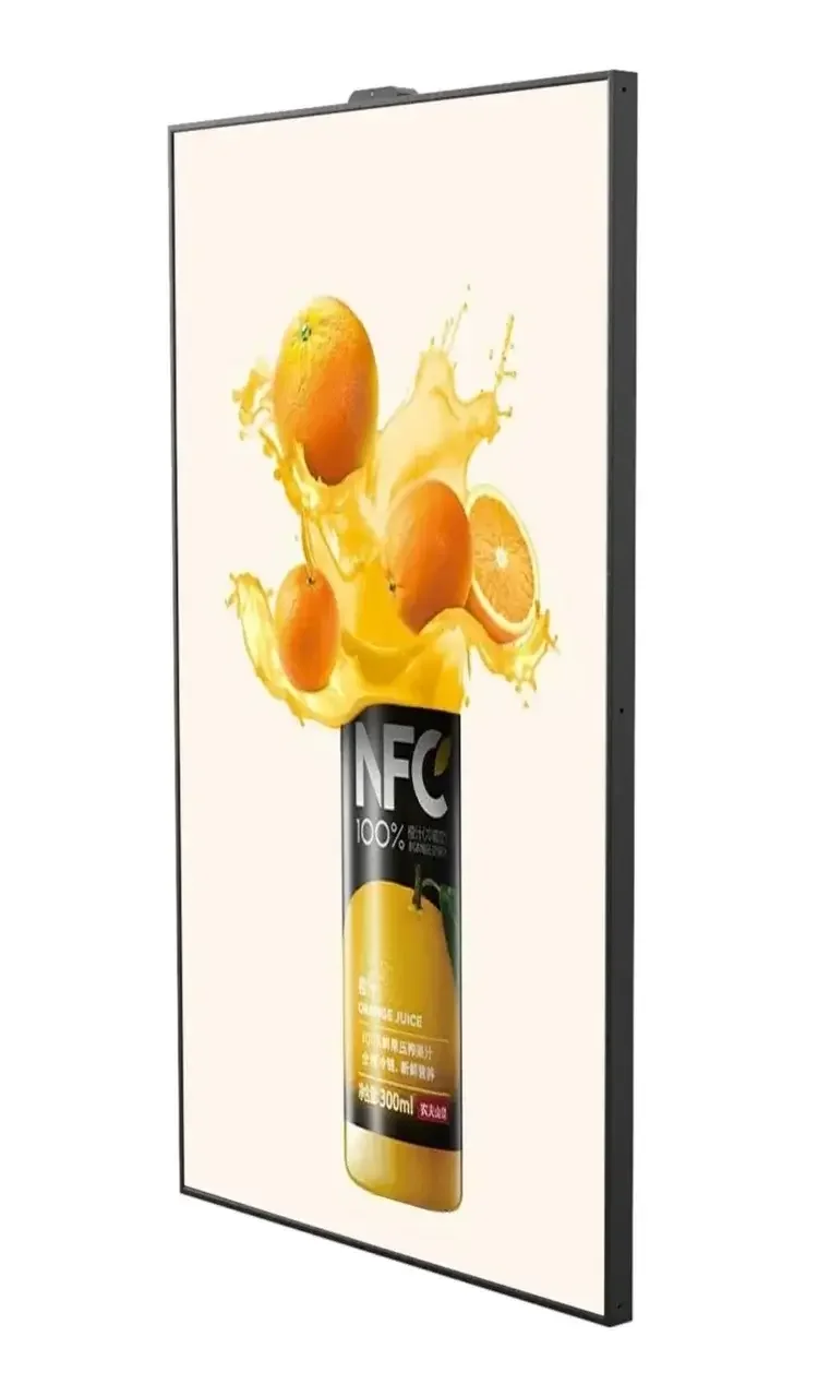 digital signage висящ рекламен дисплей екран автоматична яркост