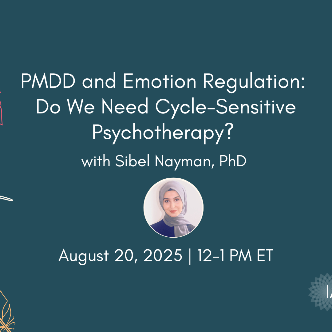 PMDD and Emotion Regulation: Do We Need Cycle-Sensitive Psychotherapy?