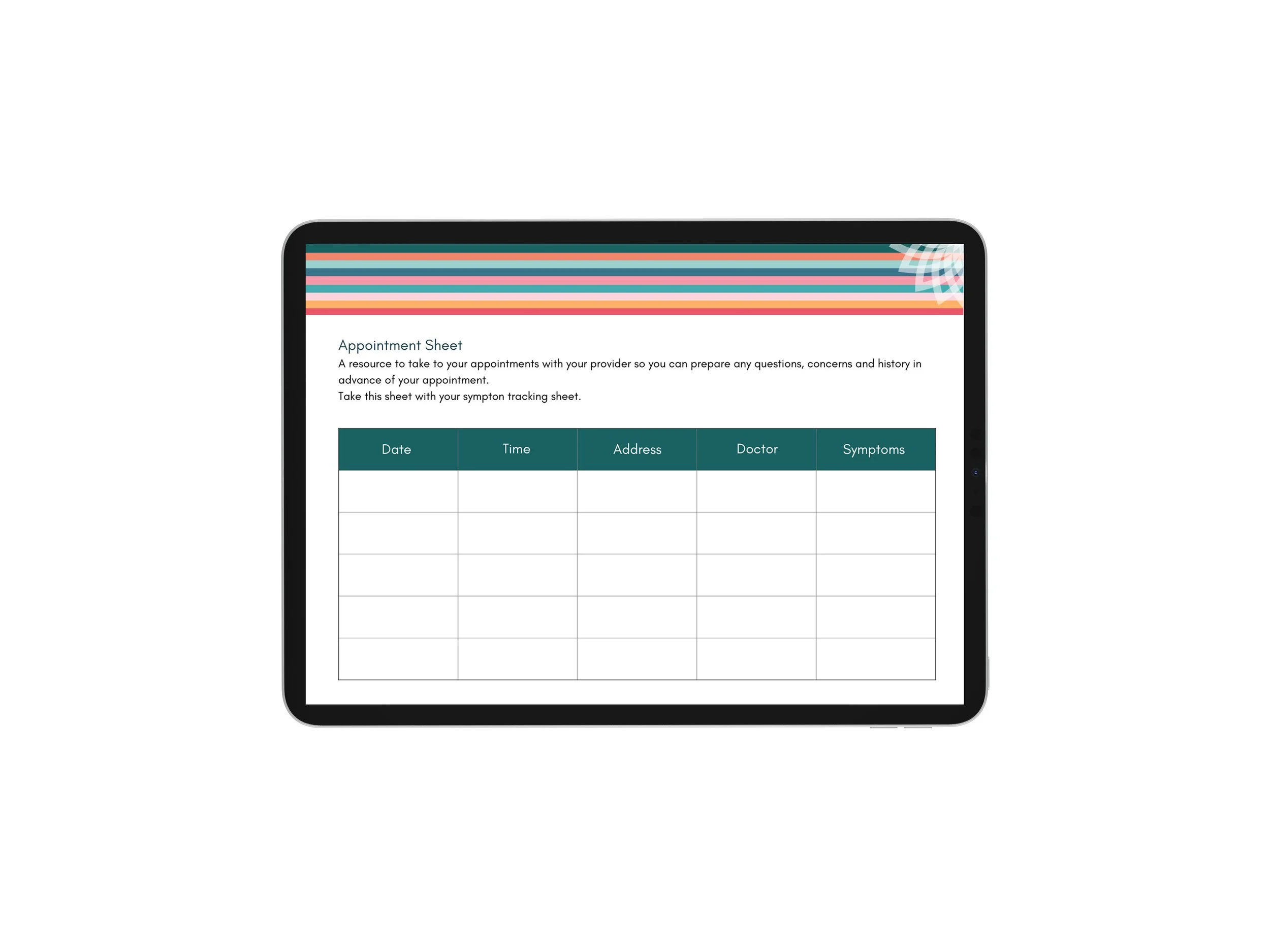 FREE IAPMD Appointment Sheet