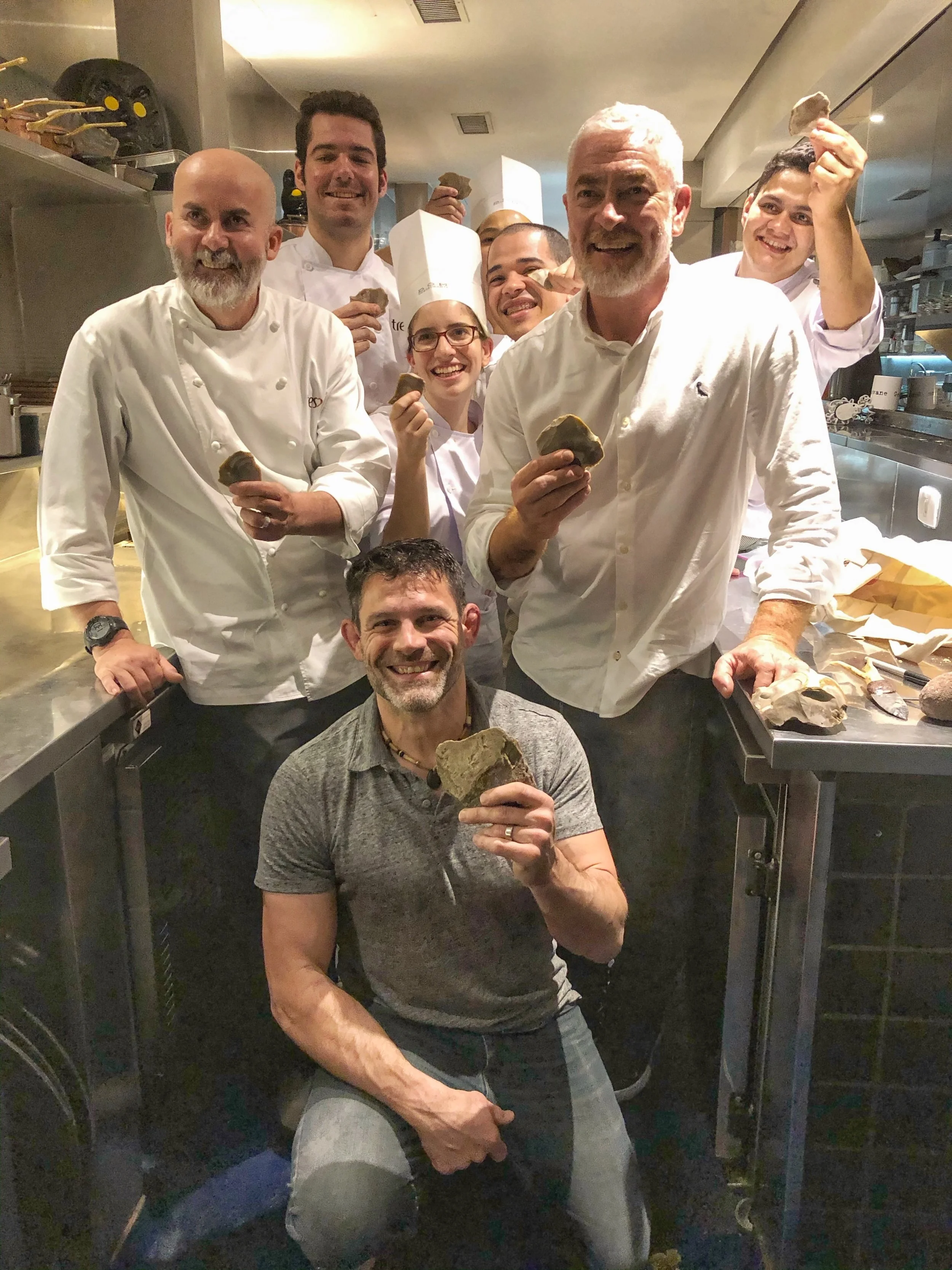 In Alex Atala's Kitchen making stone tools