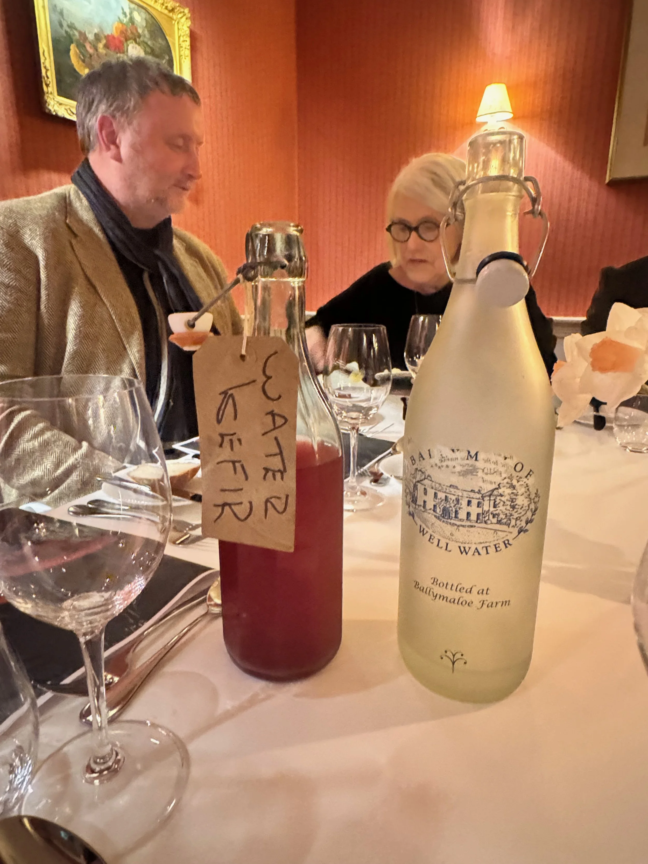 Water kefir at Ballymaloe dinner