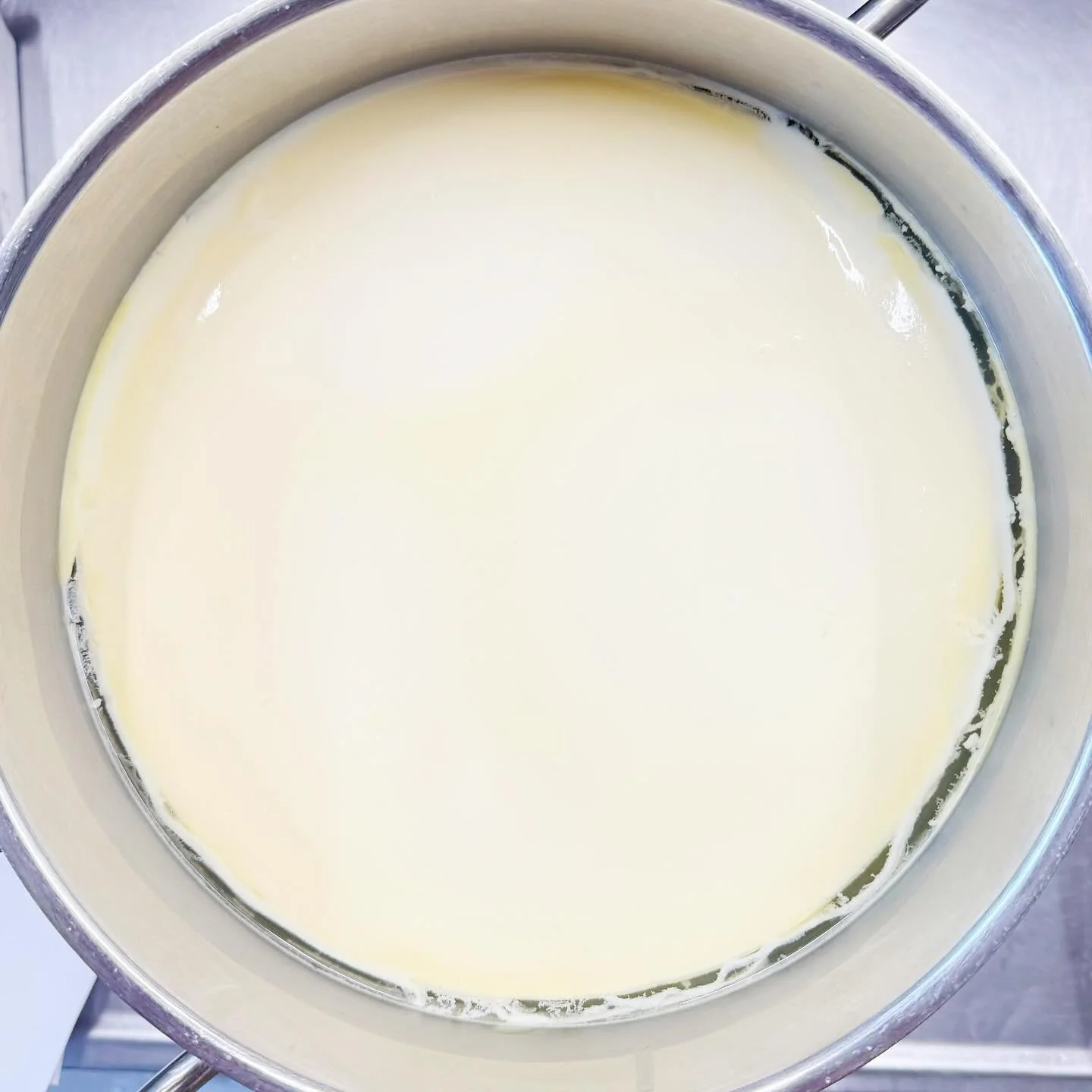 This is what a curd formed through fermentation looks like. It is the first step in making traditional cottage cheese. Like other traditional dairy ferments the lactic acid formed through bacterial fermentation results in a ton of chemical and physic