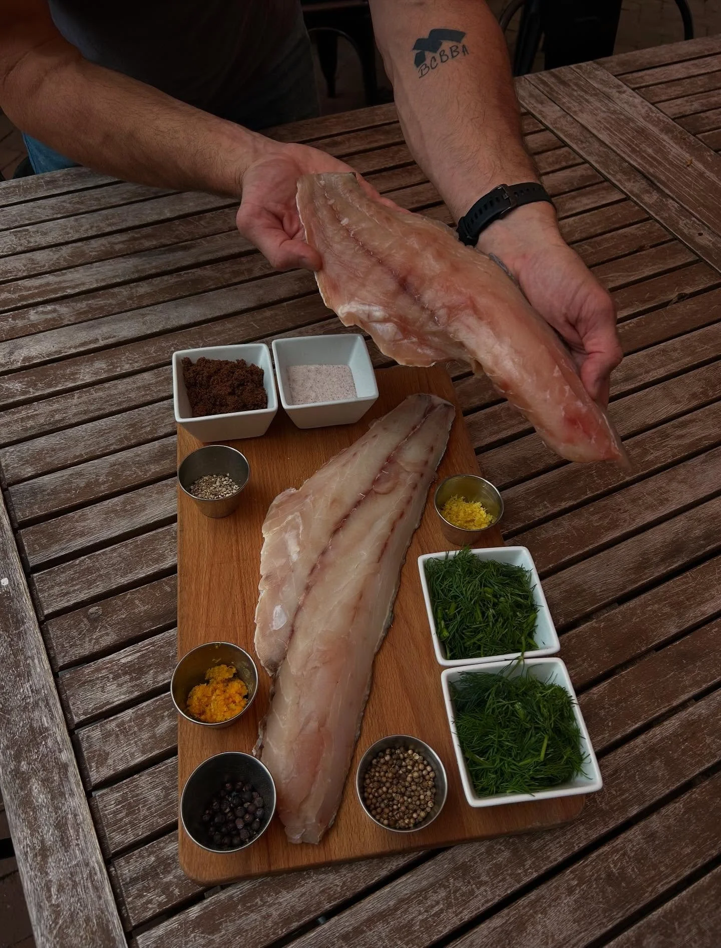 Curing isn&rsquo;t just for salmon. 
Here&rsquo;s a behind-the-scenes peek at our full setup for Rockfish Gravlax &mdash; our tribute to local, wild rockfish (aka striped bass).

At the Modern Stone Age Kitchen we cure each fillet with a flavorful mi