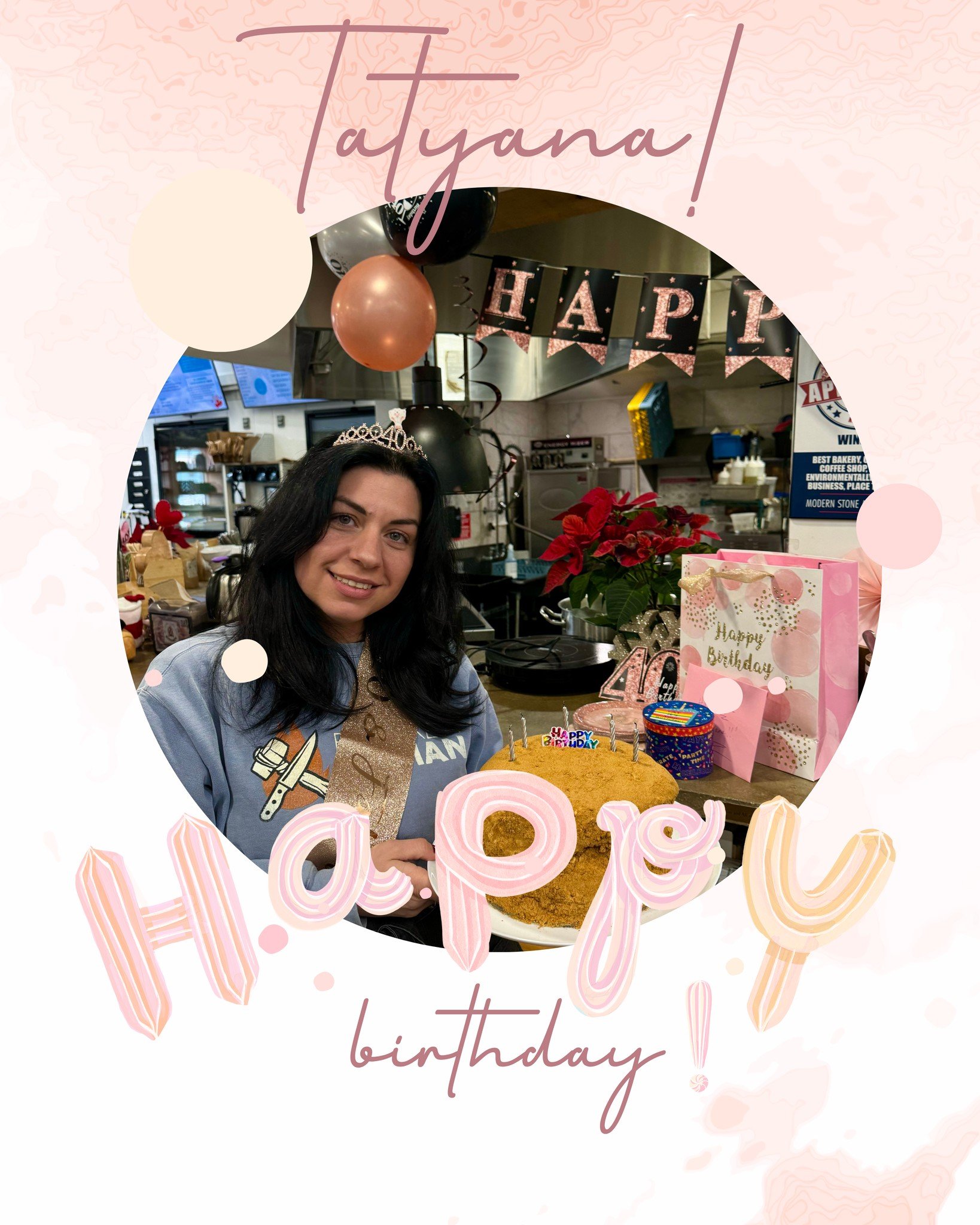 Happy Birthday to Tatyana! 🎉

Tatyana is truly the heart of our front-of-house team. She keeps everything running seamlessly, from organizing our sourdough pastries and breads, to making sure every shipping order is perfect, to keeping our Kent Isla