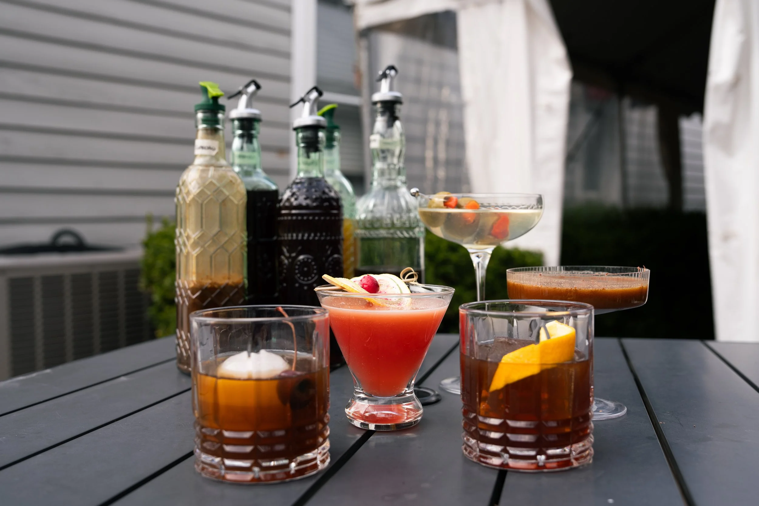 Tinctures and their organic, scratch-made craft cocktail counterparts