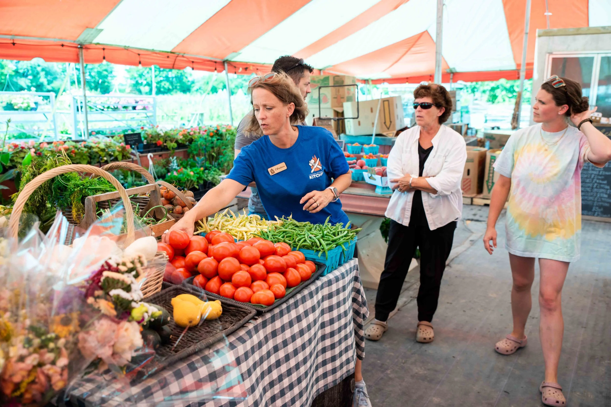 Picking out tomatoes at Lockbriar