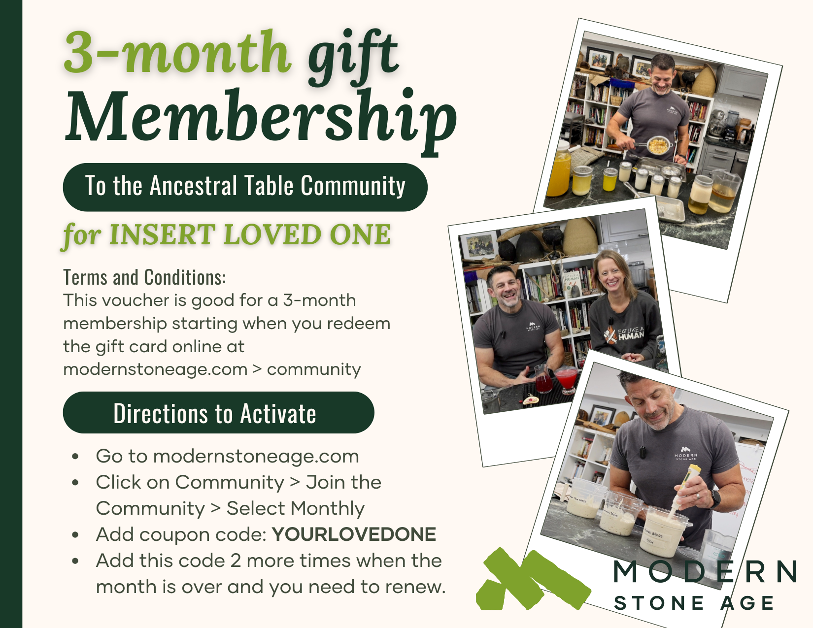 Gift certificate sample