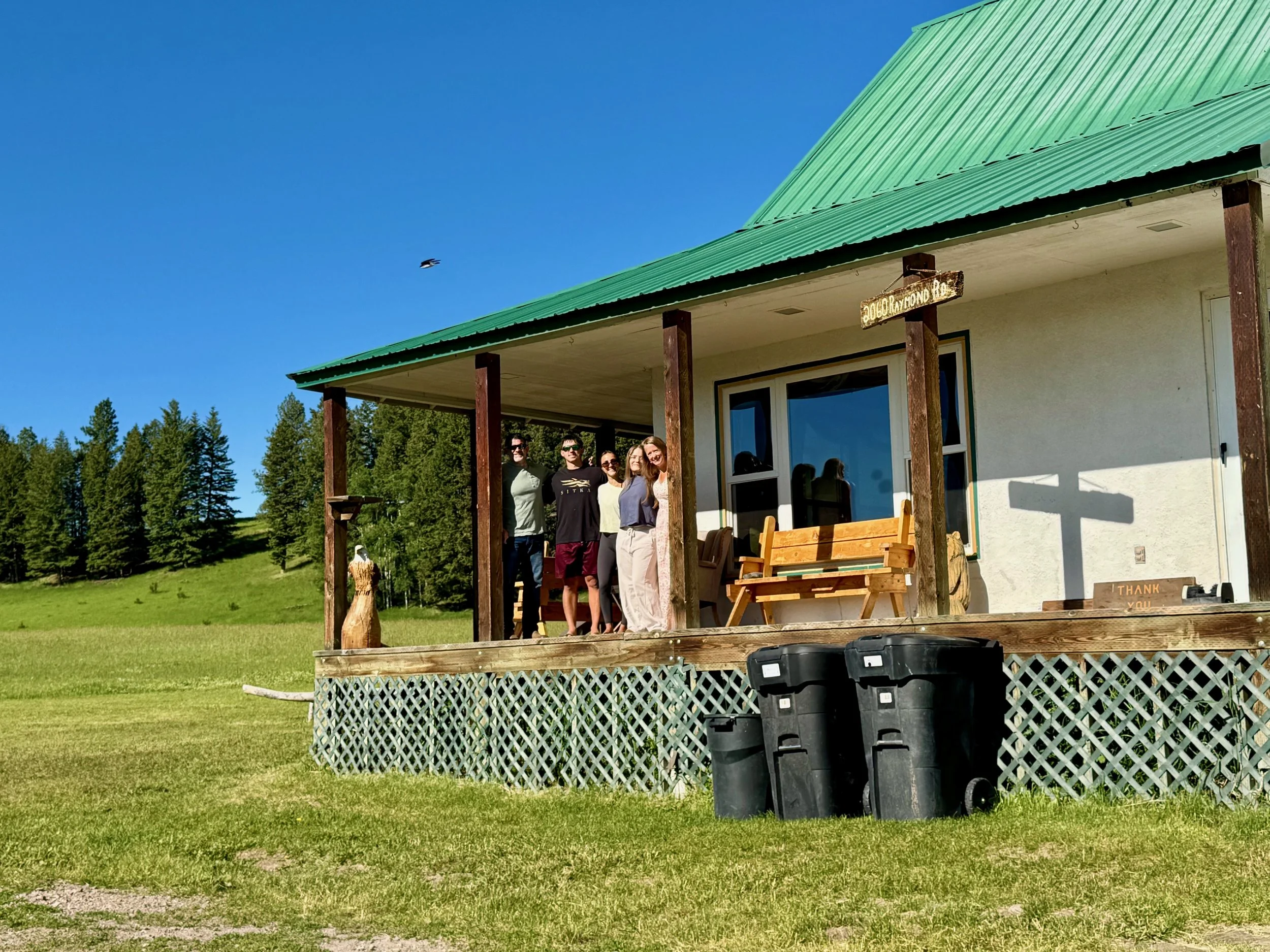 On the porch of the Raymond Ranch on Father’s Day morning after being gifted the knife