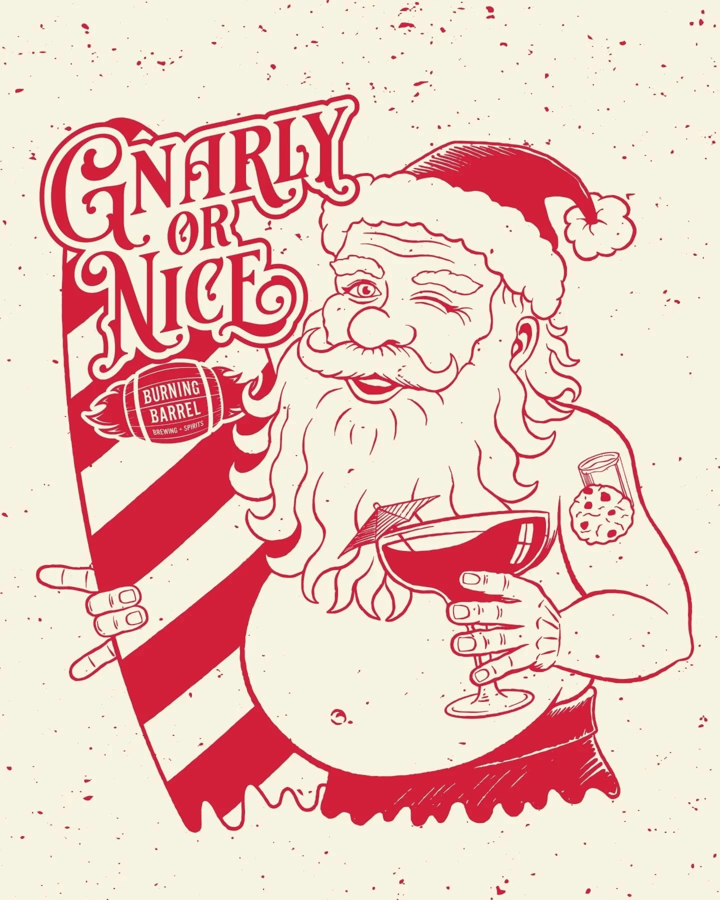On a scale of Gnarly to Nice, how was your year?
.
@burningbarrelbrewco #beerlabel #tshirtdesign #santa #illustration #santaillustration