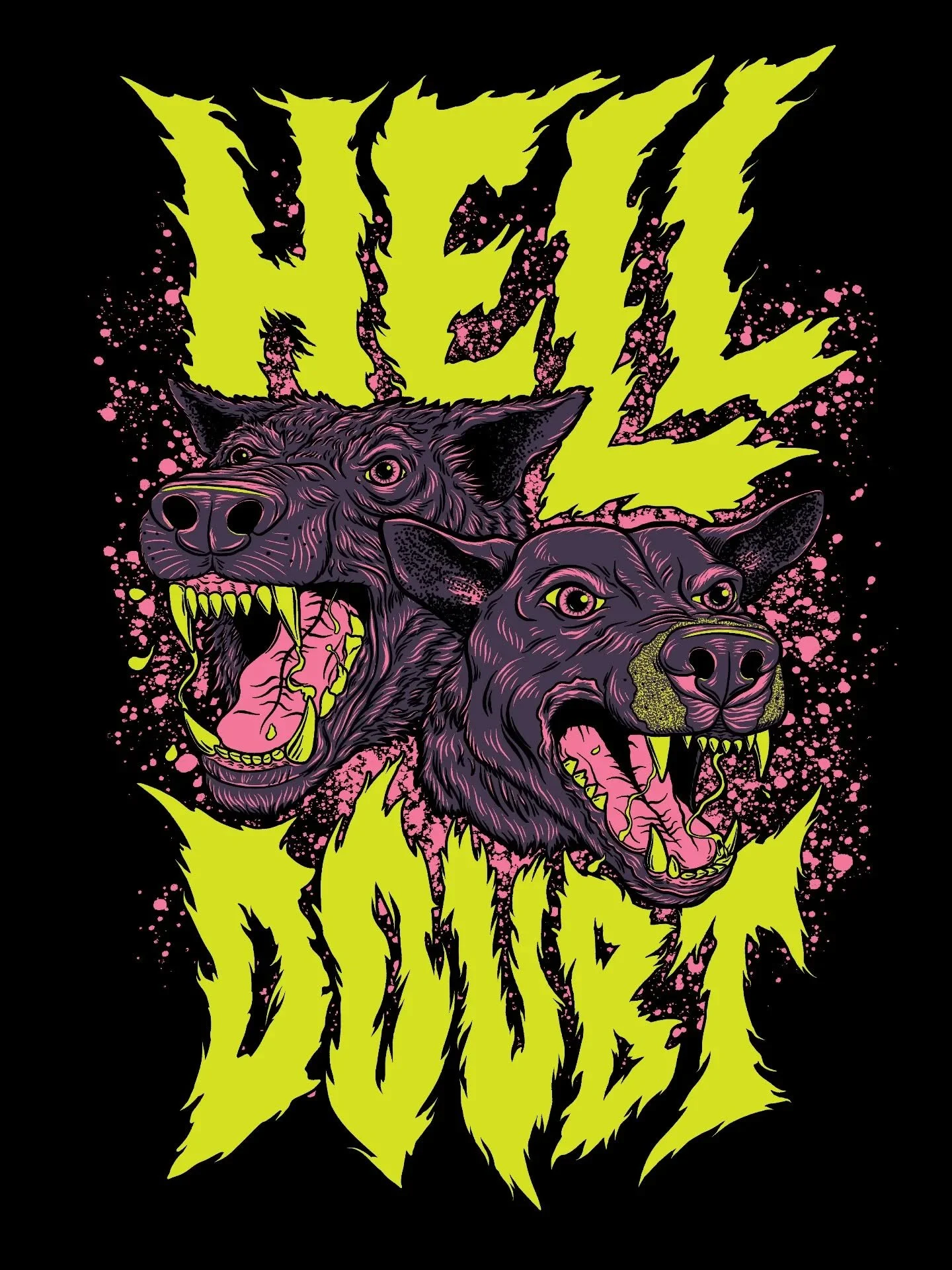 Band tee design for Hell Doubt 🤘🏼

#illustration #tshirtdesign