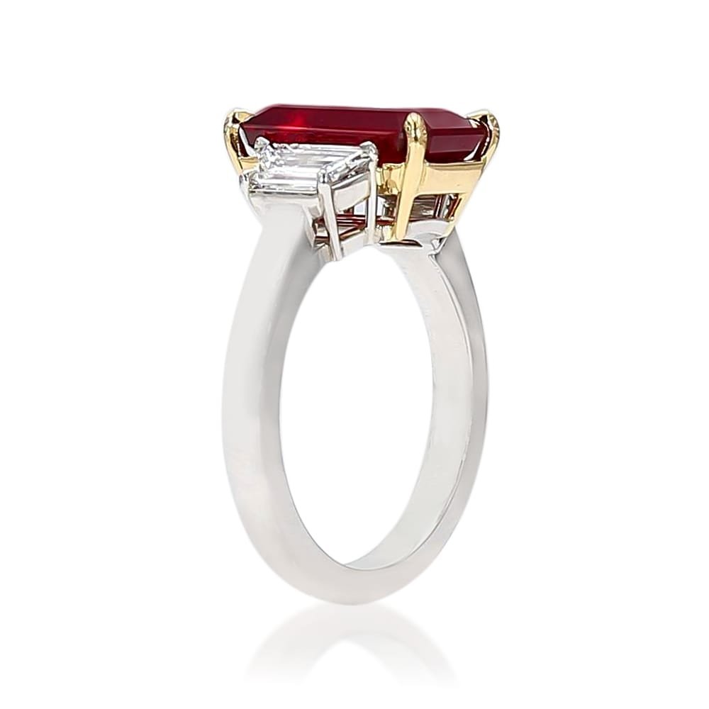 ruby and diamond Mozambican heated