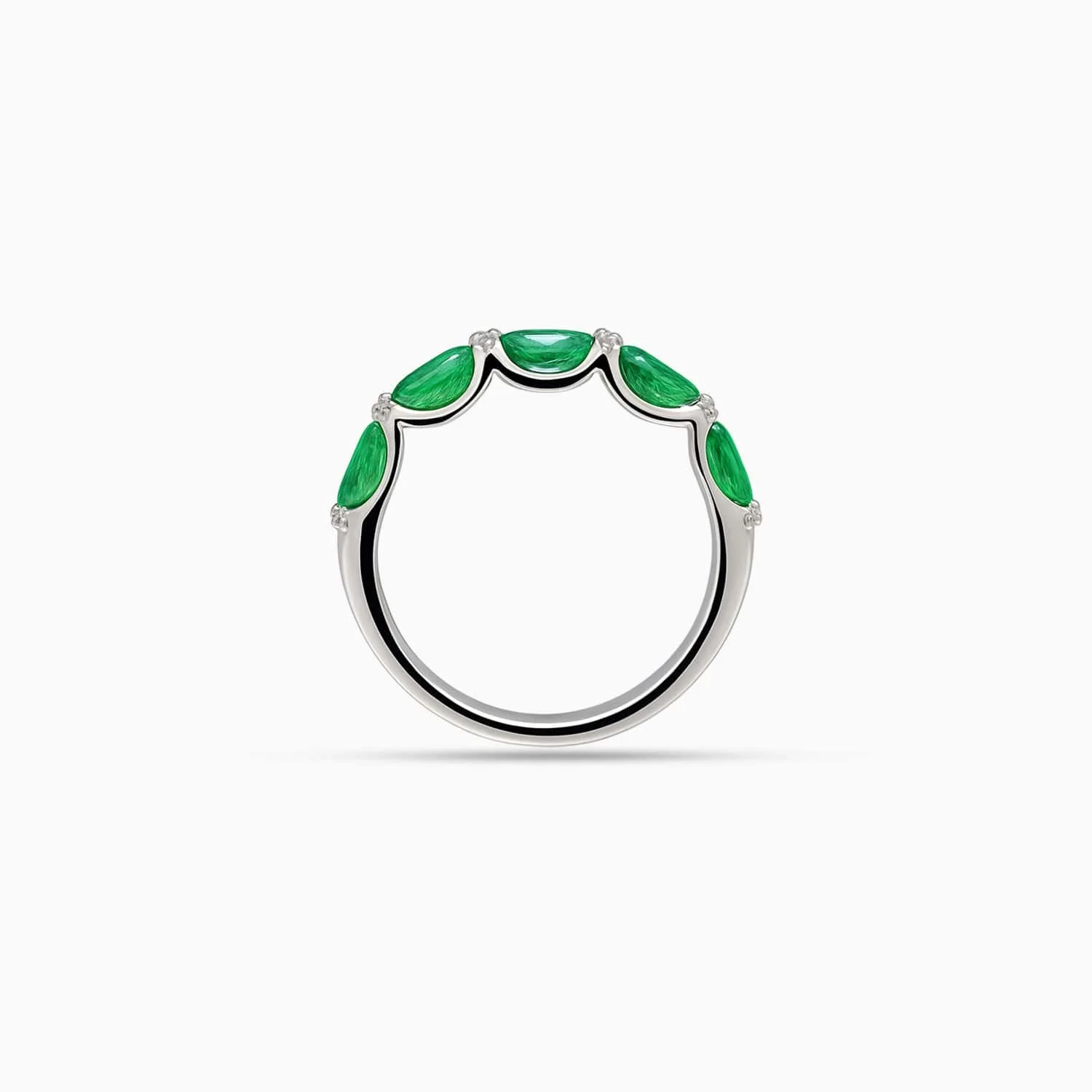 Oval Emerald & Diamond Band in 14K White Gold-FREMDD5204-F2-C.jpg