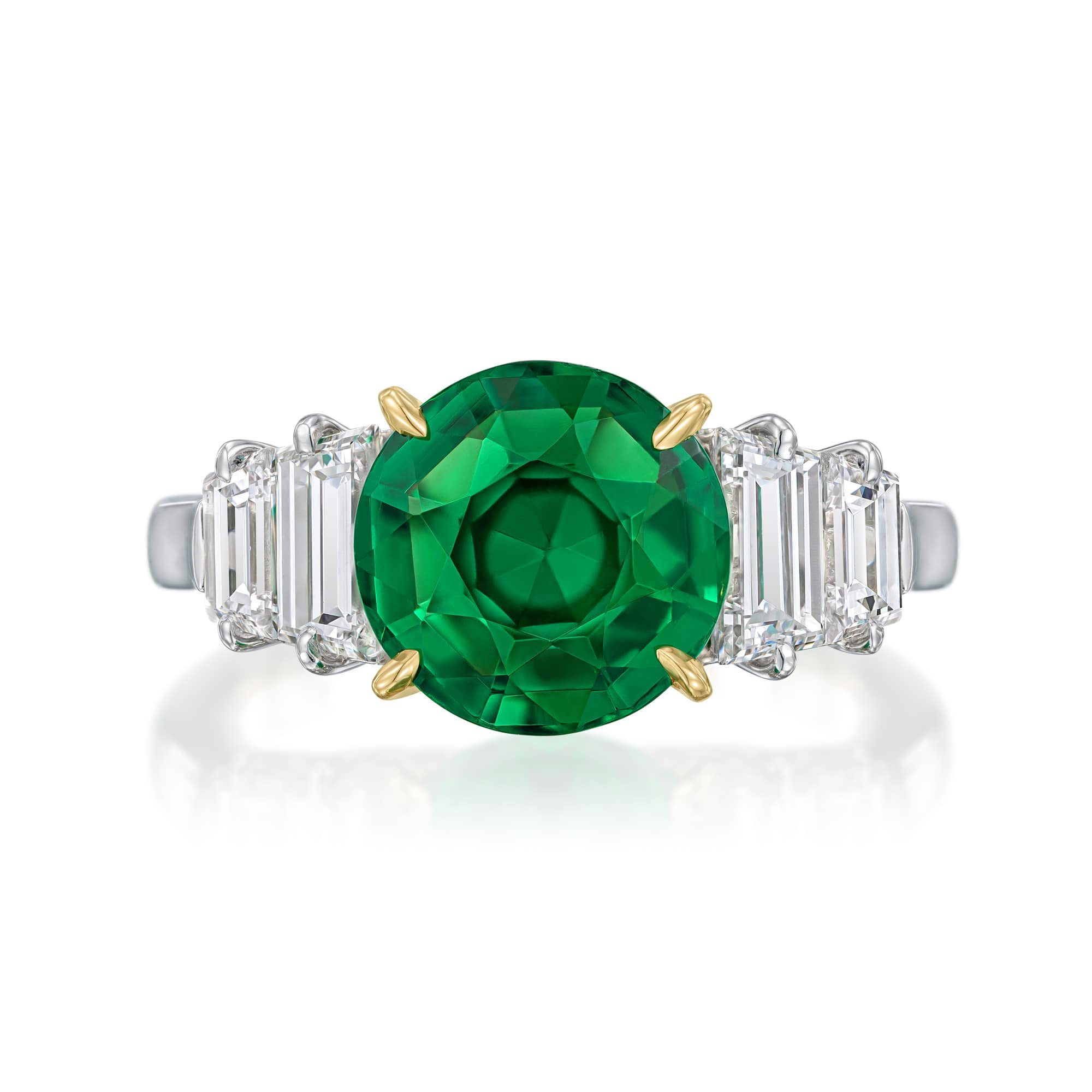 Colombian emerald and diamond ring