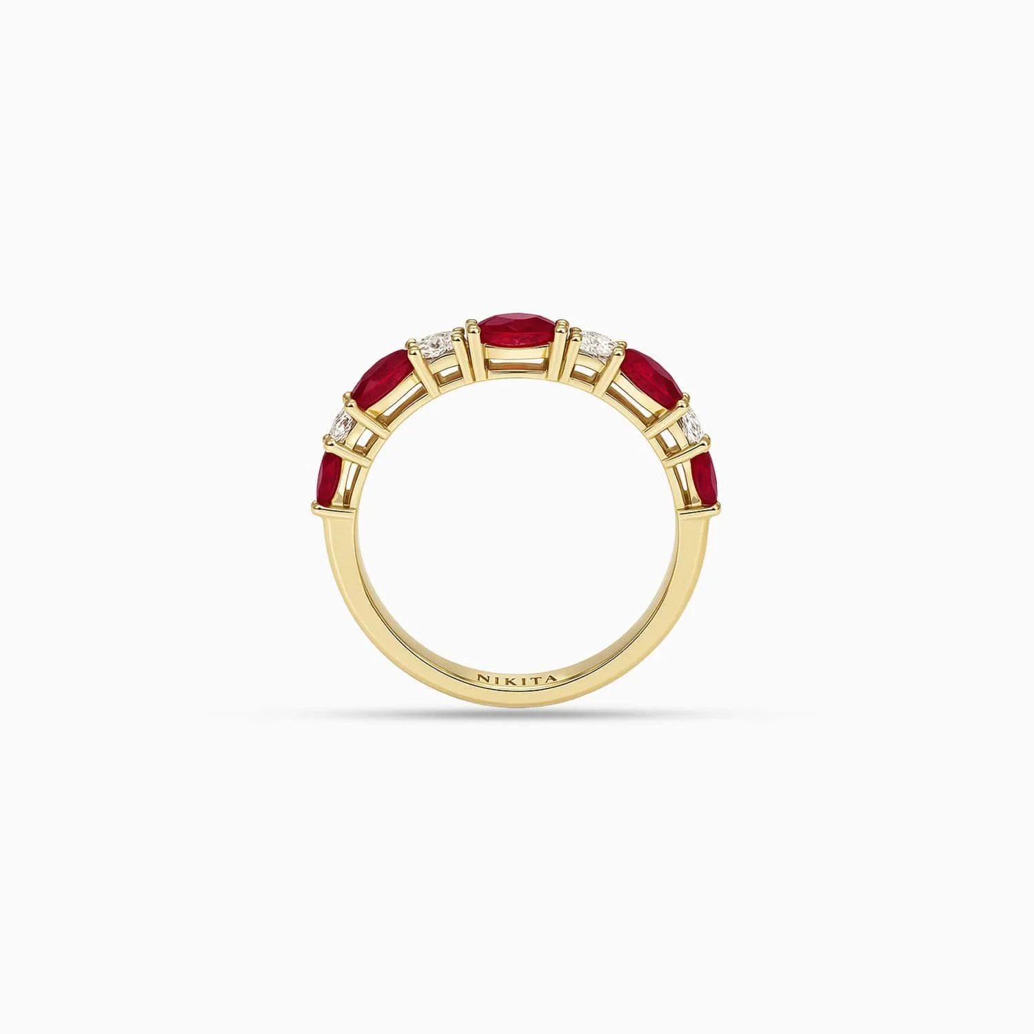 Oval Ruby & Diamond Band in 14K Yellow Gold-FRRBDD5206-F2-C.jpg