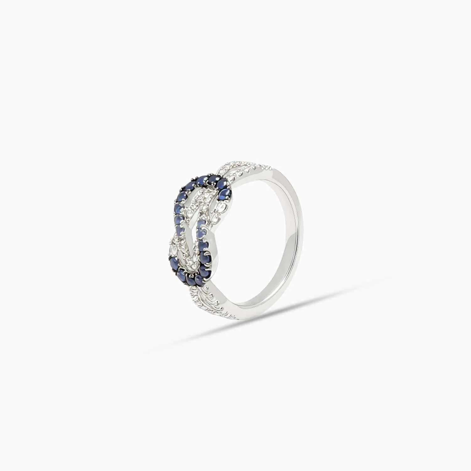Sapphire & Diamond  Knot Ring in 18K White Gold-FRSADD6247-S3-C.jpg