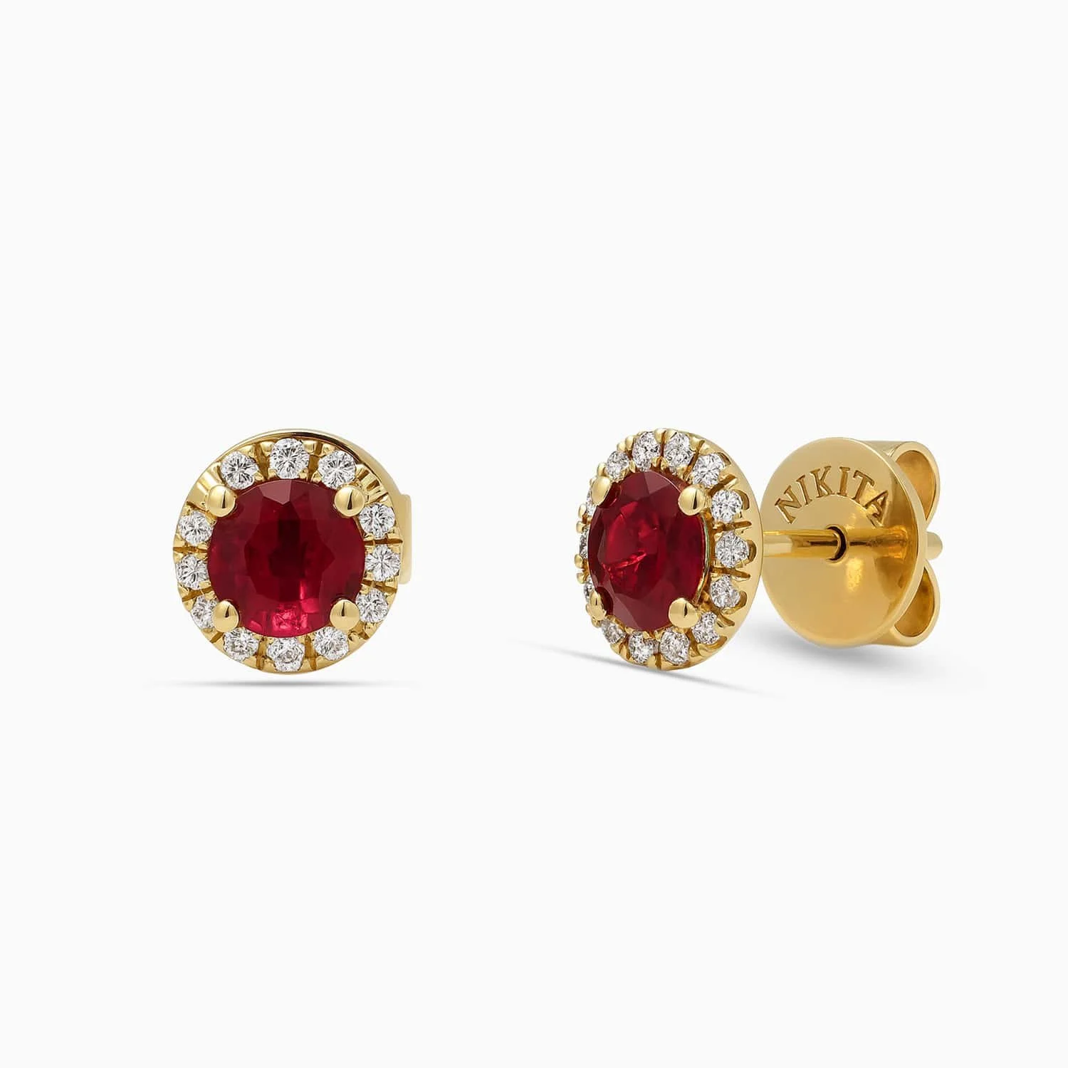 Round Ruby & Diamond Stud Earrings in 14K Yellow Gold-EARBDD5214-S2-C.jpg