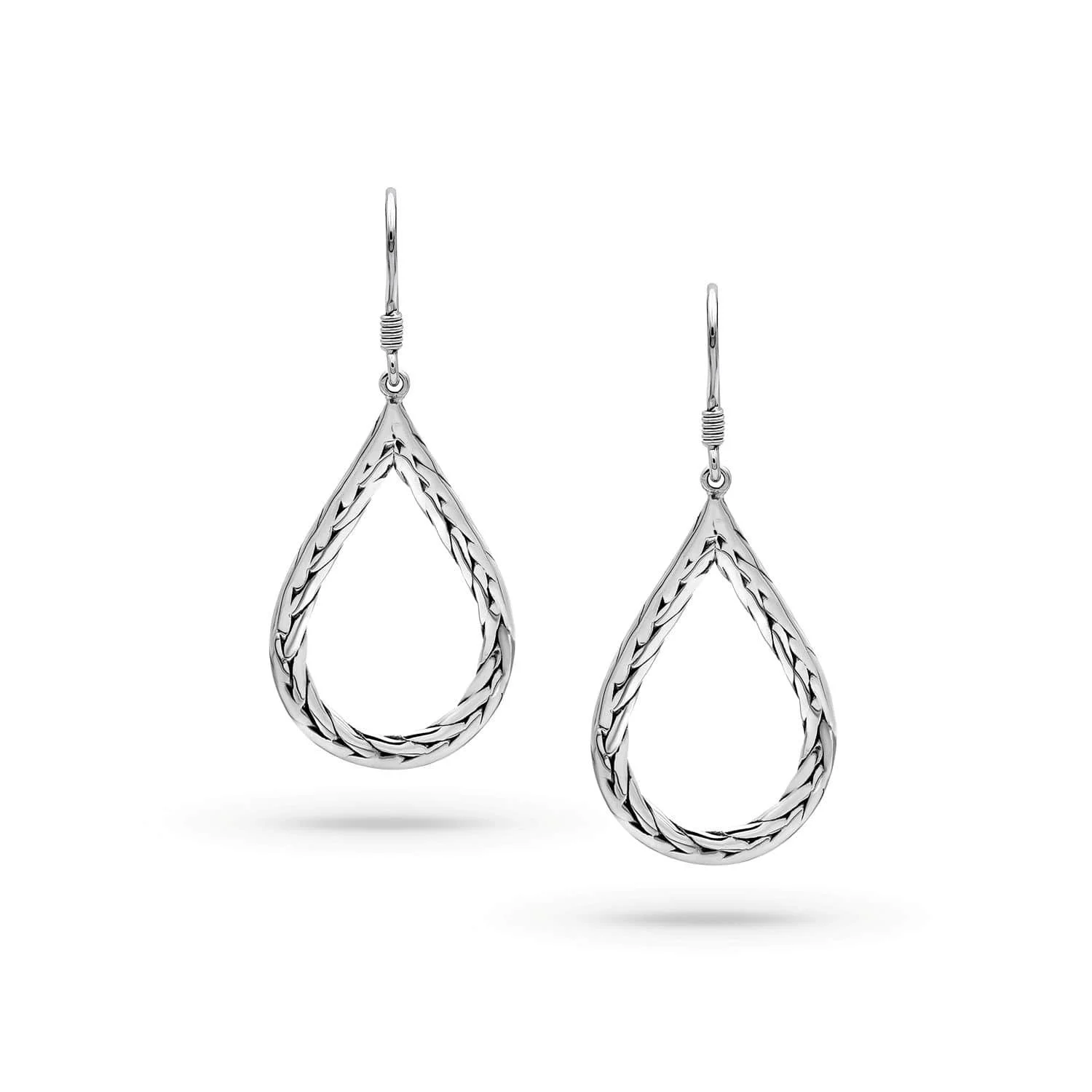 Artisanal Sterling Silver Pear Drop Earrings