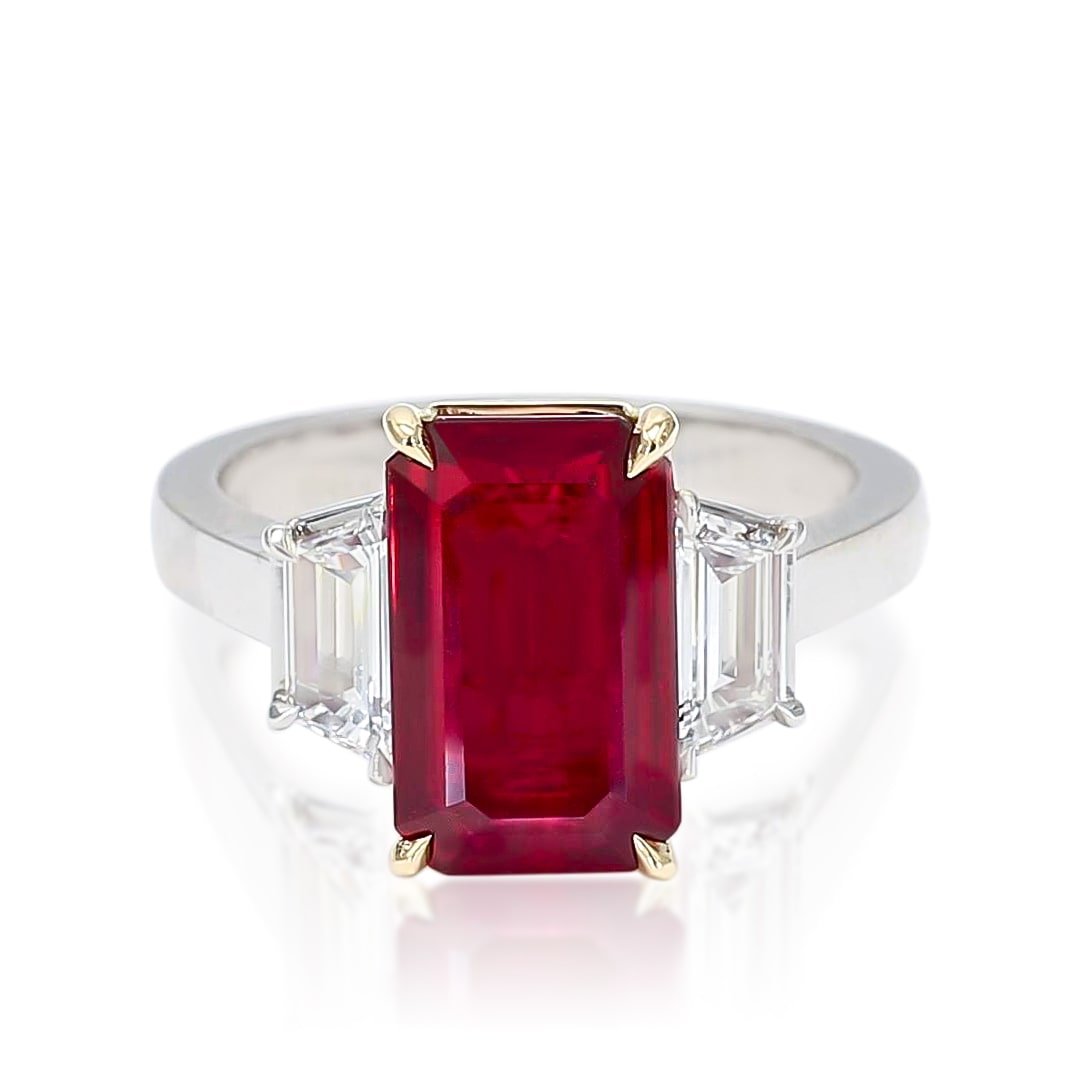 ruby and diamond Mozambican heated