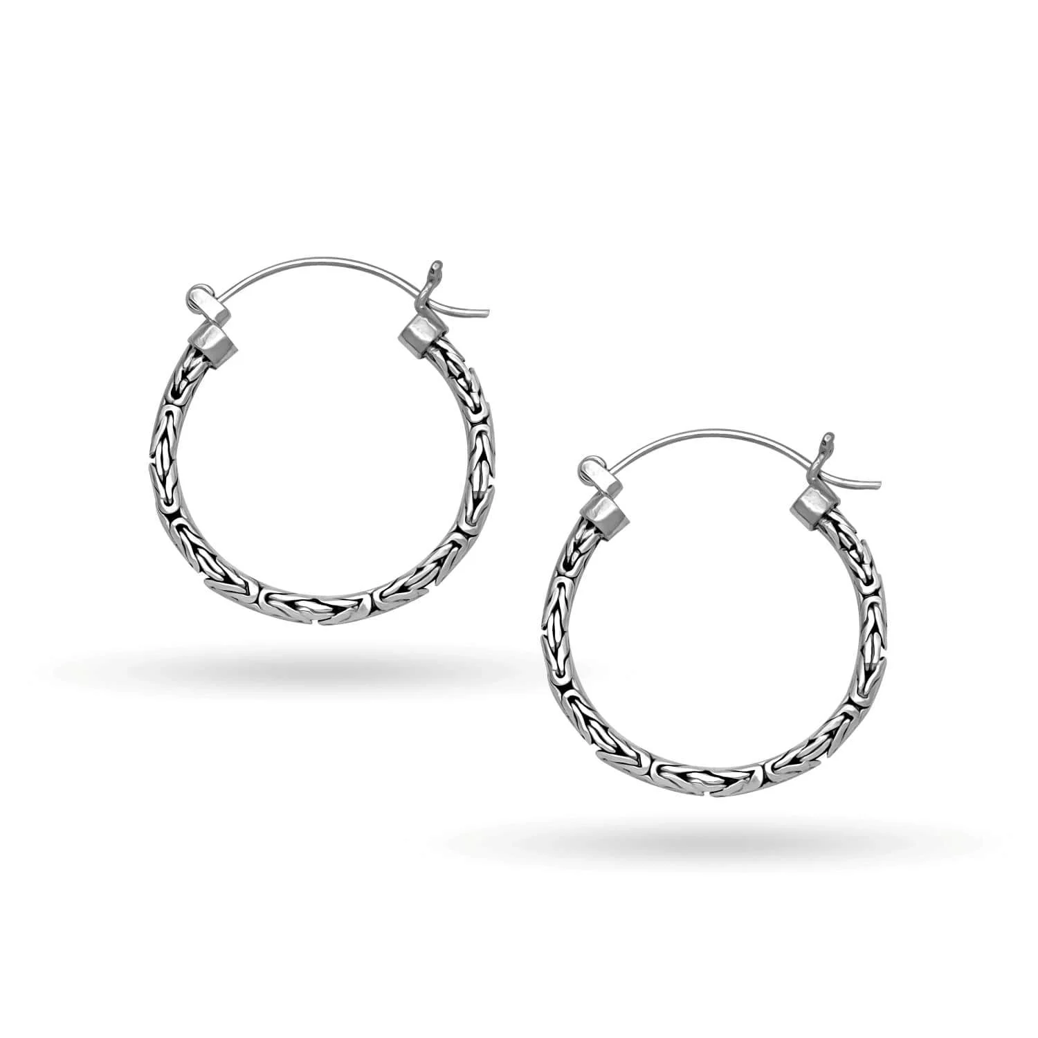 Artisanal Sterling Silver Hoop Earrings