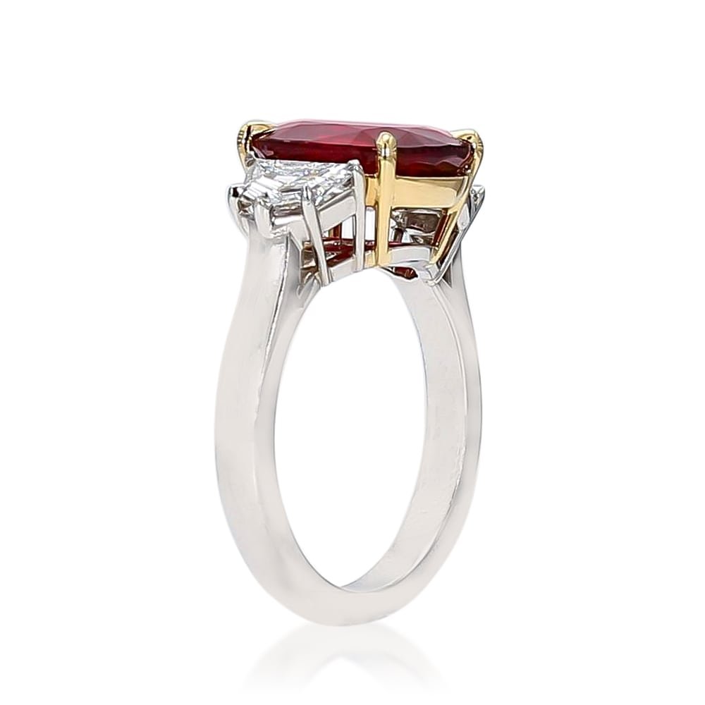 ruby and diamond Mozambican heated