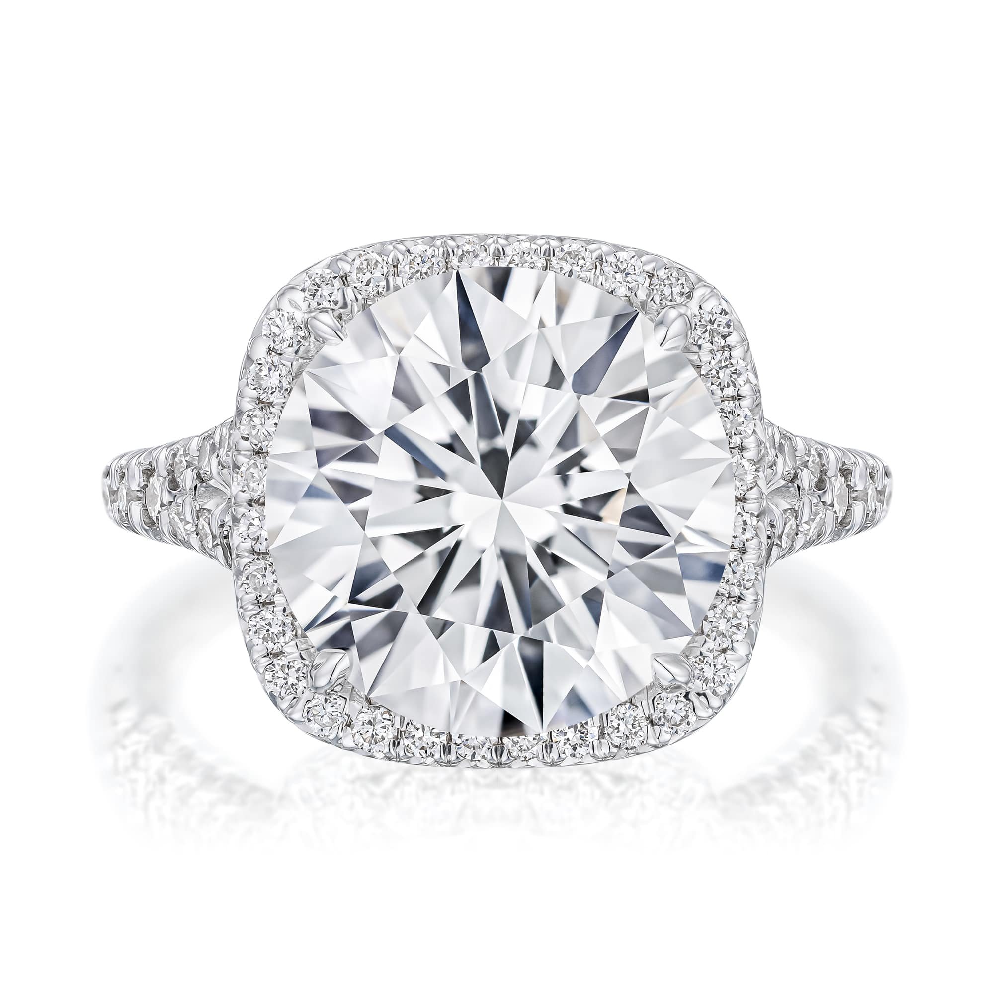 diamond ring with diamond split shank