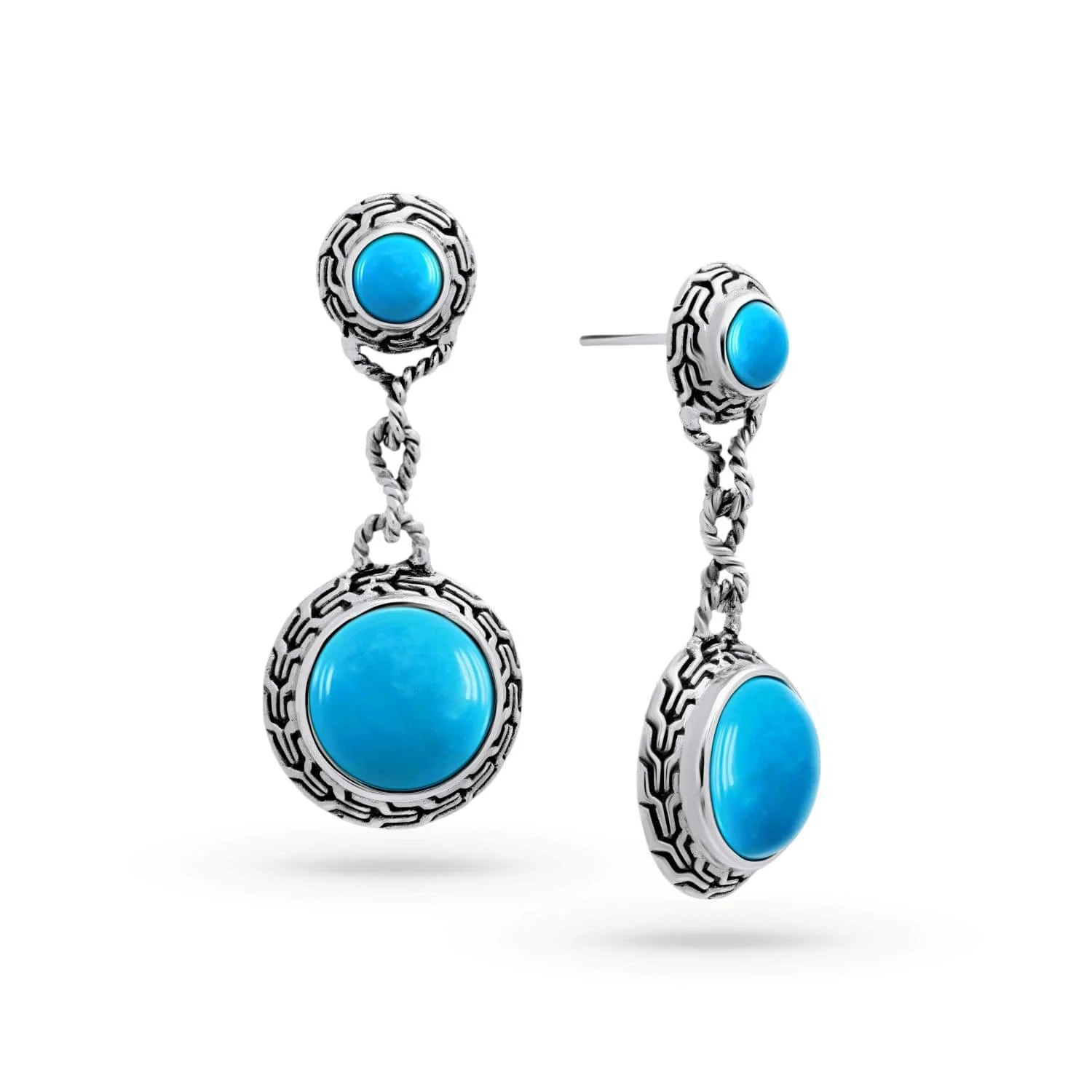 Artisanal Sterling Silver Turquoise Earrings