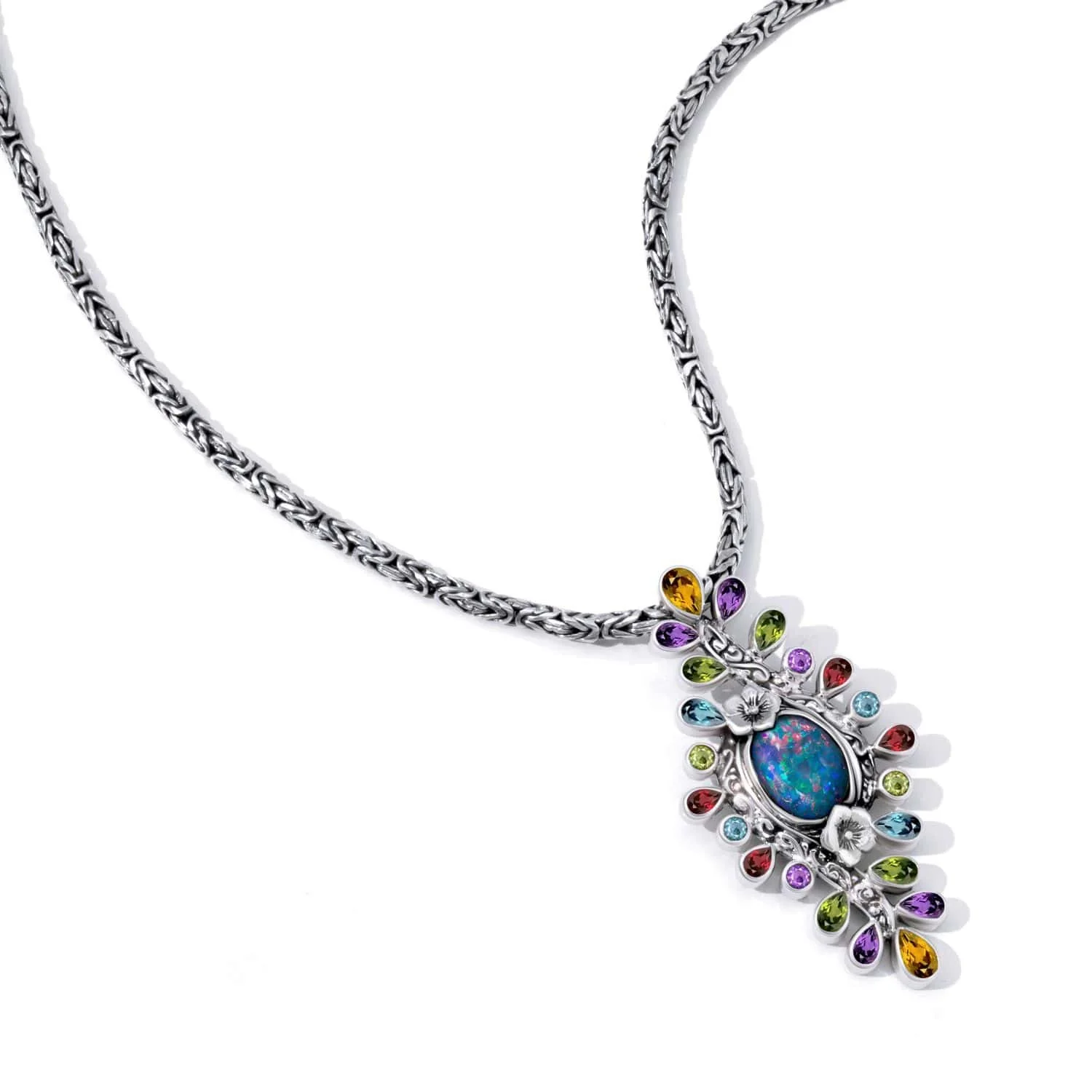 Opal Dreams A Jeweled Bouquet Sterling Silver Pendant-PEMMMM4274-S1-C.jpg