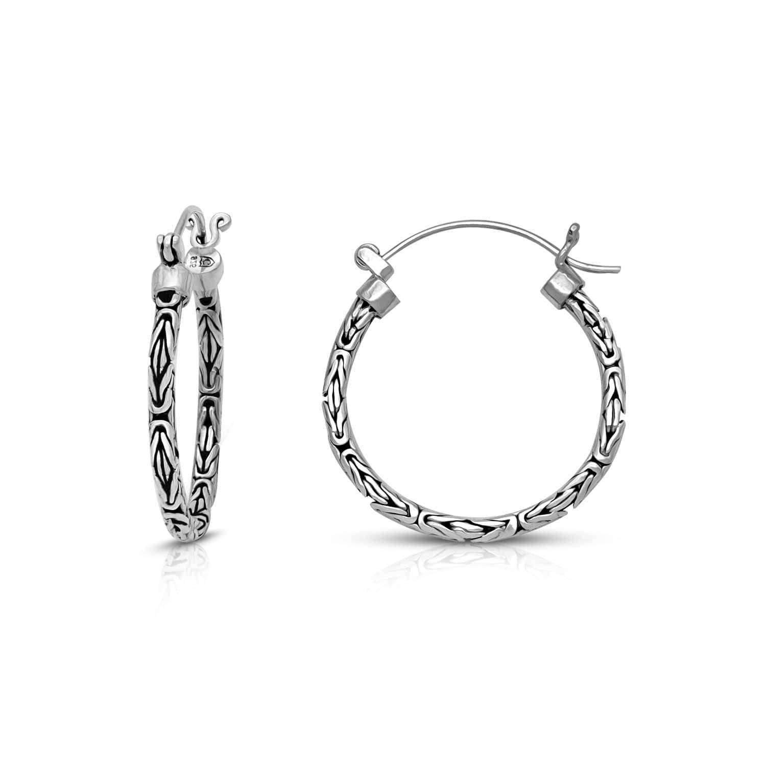 Artisinal Sterling Silver Hoop Earrings-EANNNN4269-S1-C.JPG