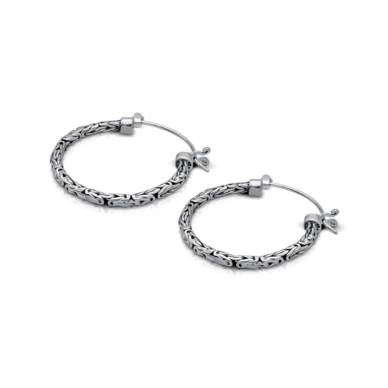Artisinal Sterling Silver Hoop Earrings-EANNNN4269-S2-C.JPG