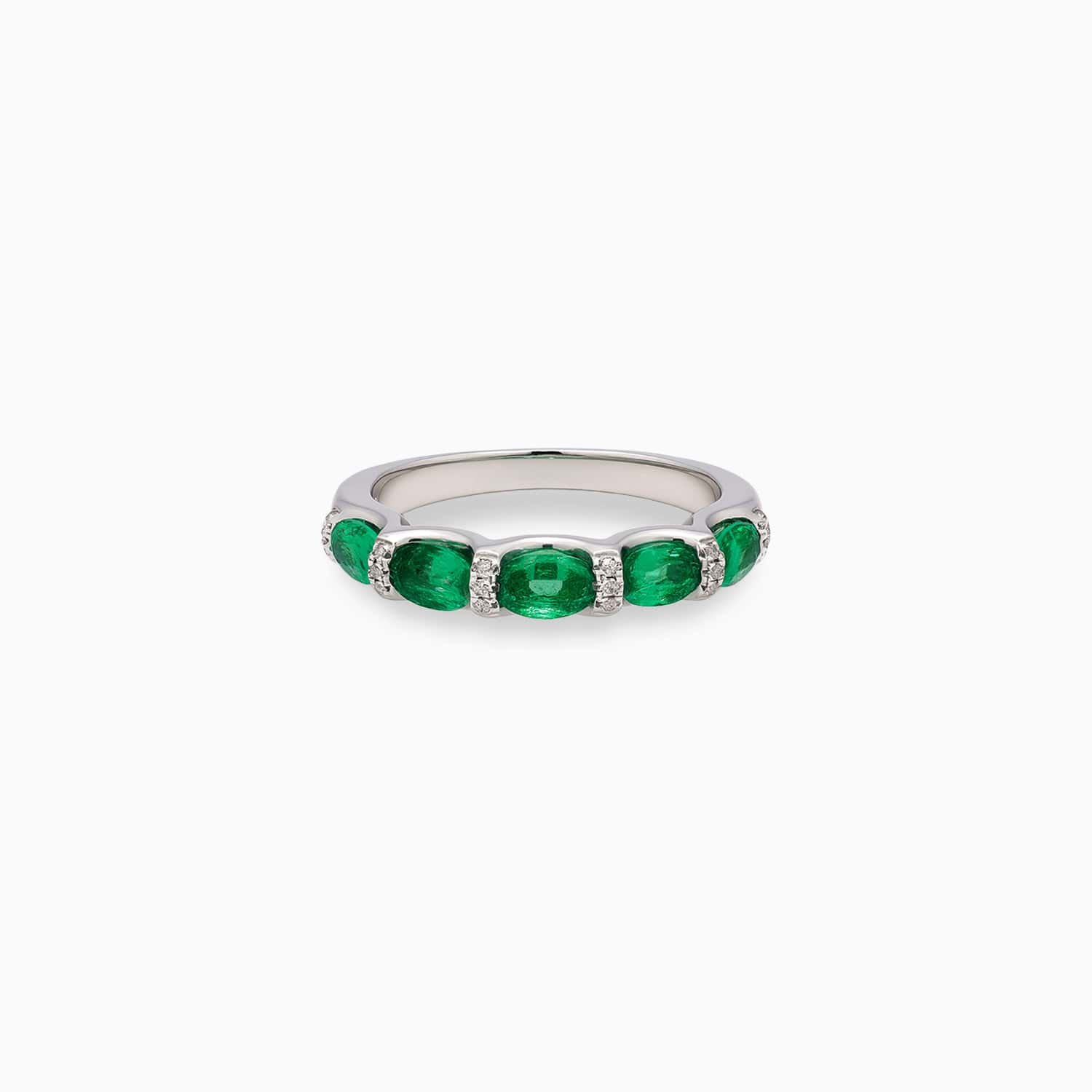 Oval Emerald & Diamond Band in 14K White Gold-FREMDD5204-F1-C.jpg