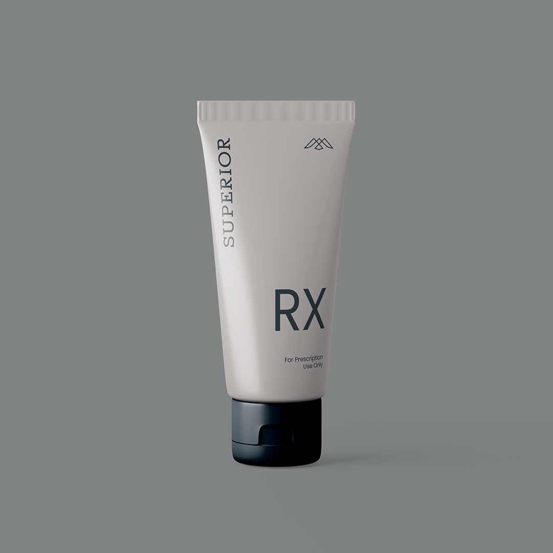 Wellness cream tube superior grey product mock up
