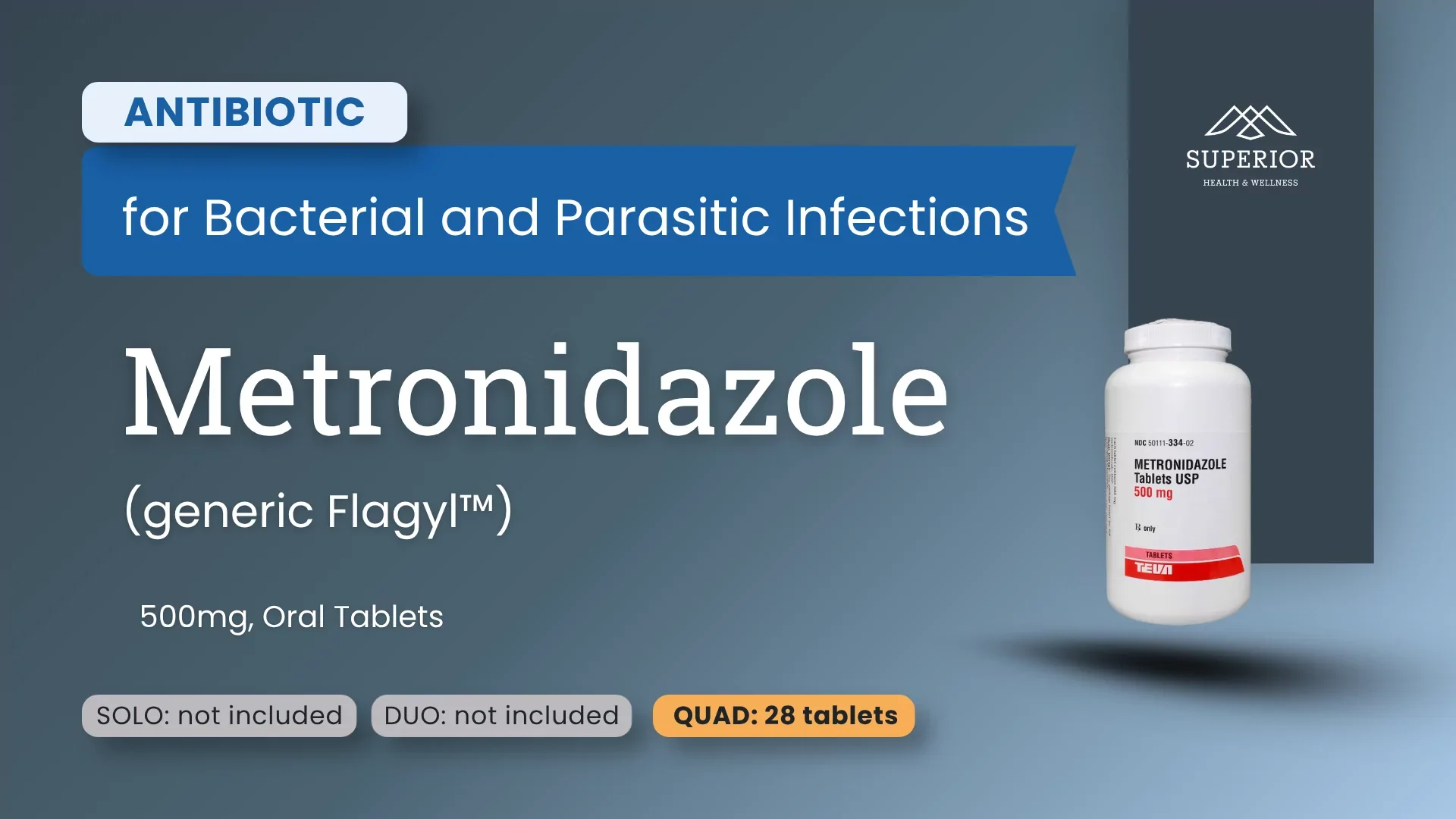Flagyl (Metronidazole) | Oral Antibiotic Tablets for Bacterial and Parasitic Infections