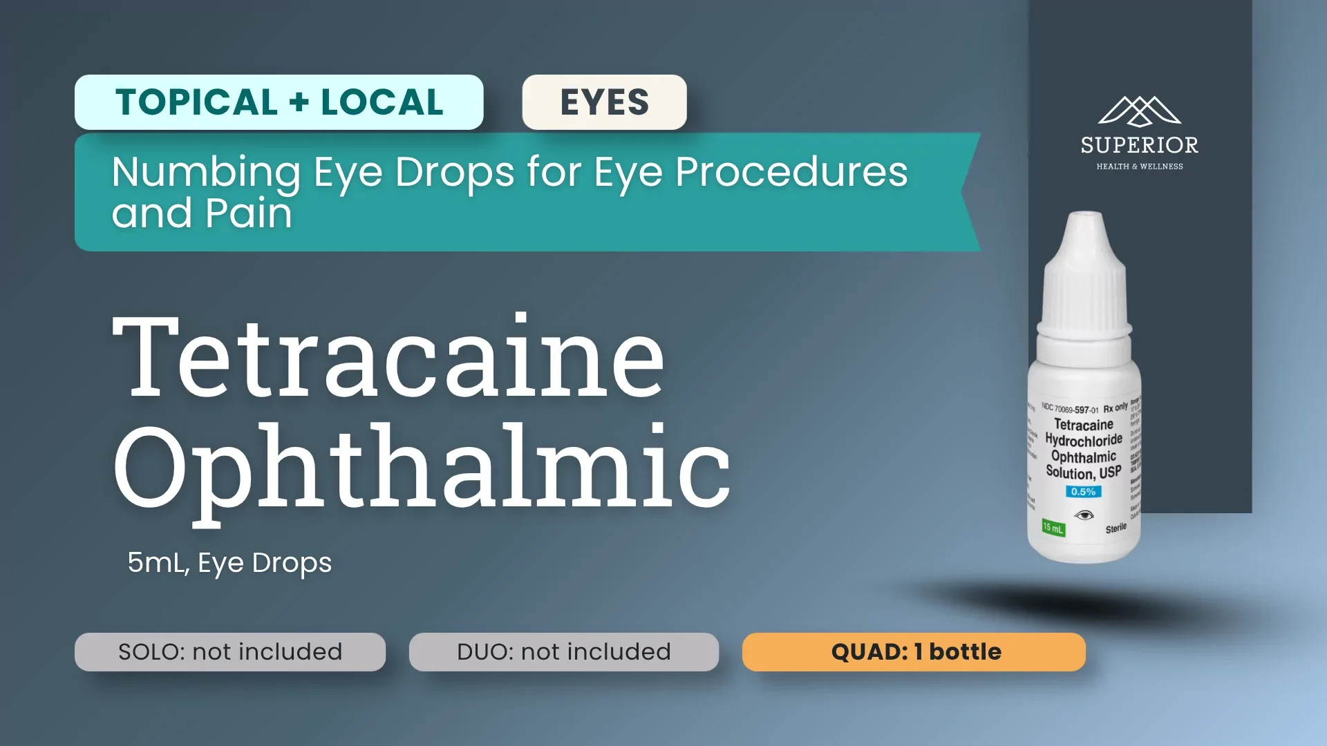 Tetracaine Ophthalmic | Numbing Eye Drops for Eye Procedures and Pain