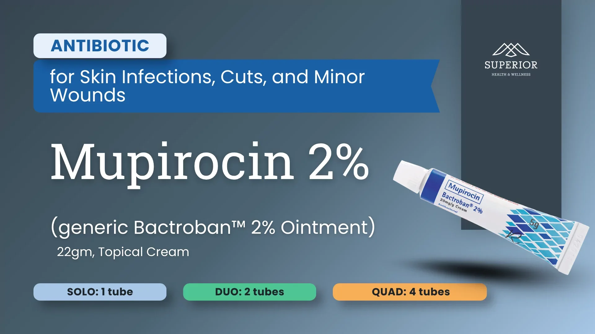 Bactroban (Mupirocin 2%) Ointment | Topical Antibiotic for Skin Infections, Cuts, and Minor Wounds