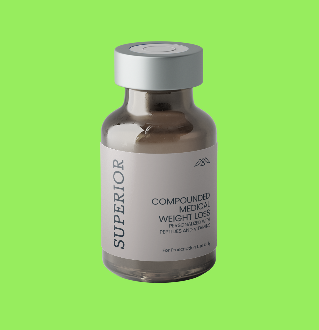 Medical Weight Loss Injection Vial Superior Green Product Mock-up