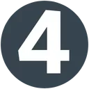 Number four inside a dark circle.