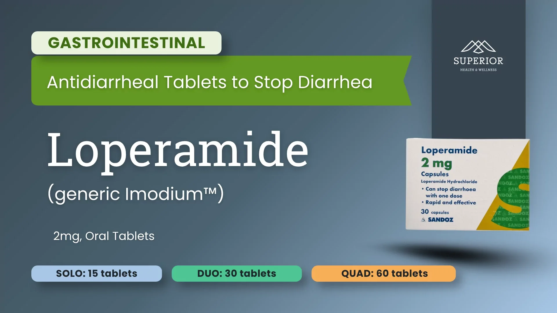 Loperamide Hydrochloride | Antidiarrheal Tablets to Stop Diarrhea