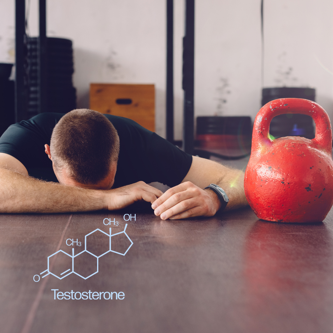 tired man laying on gym floor testosterone chemical compound