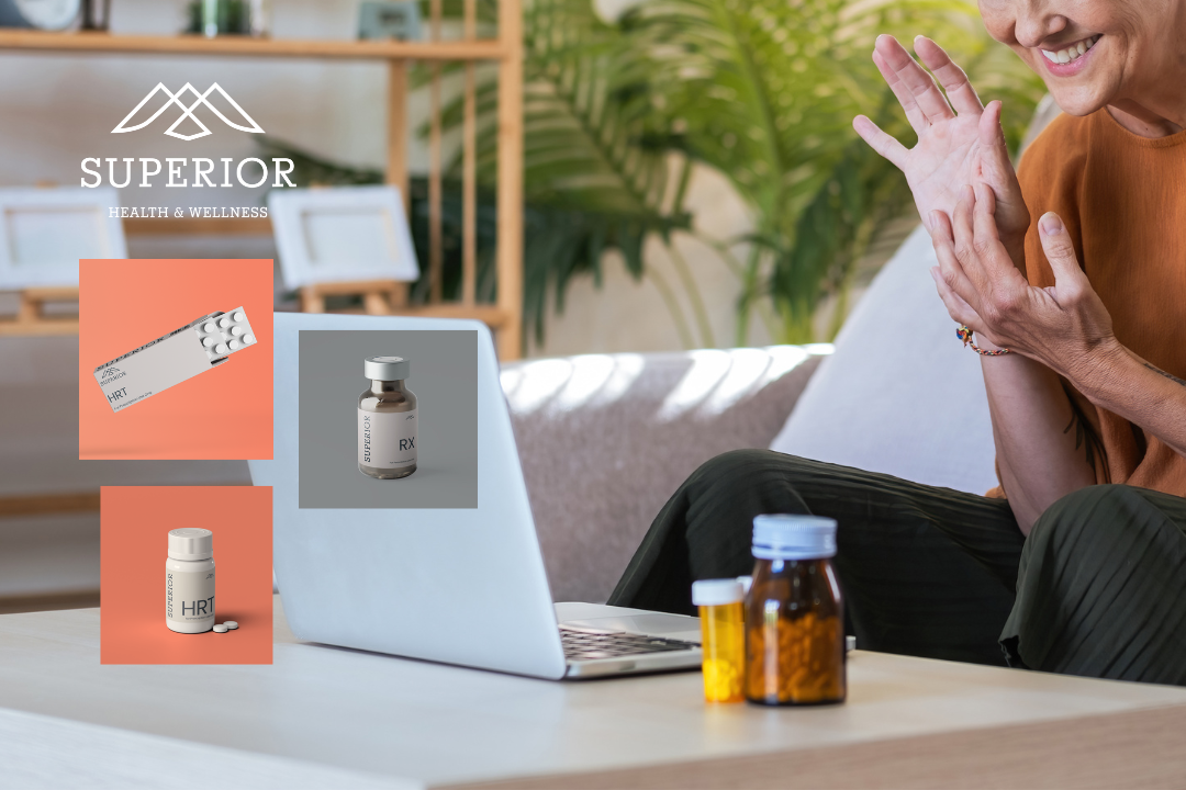 women speaking with provider on laptop in living room for telemedicine consult
