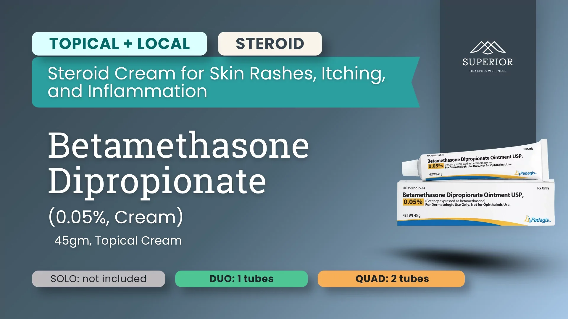 Betamethasone Dipropionate 0.05% Ointment | Steroid Cream for Skin Rashes, Itching, and Inflammation