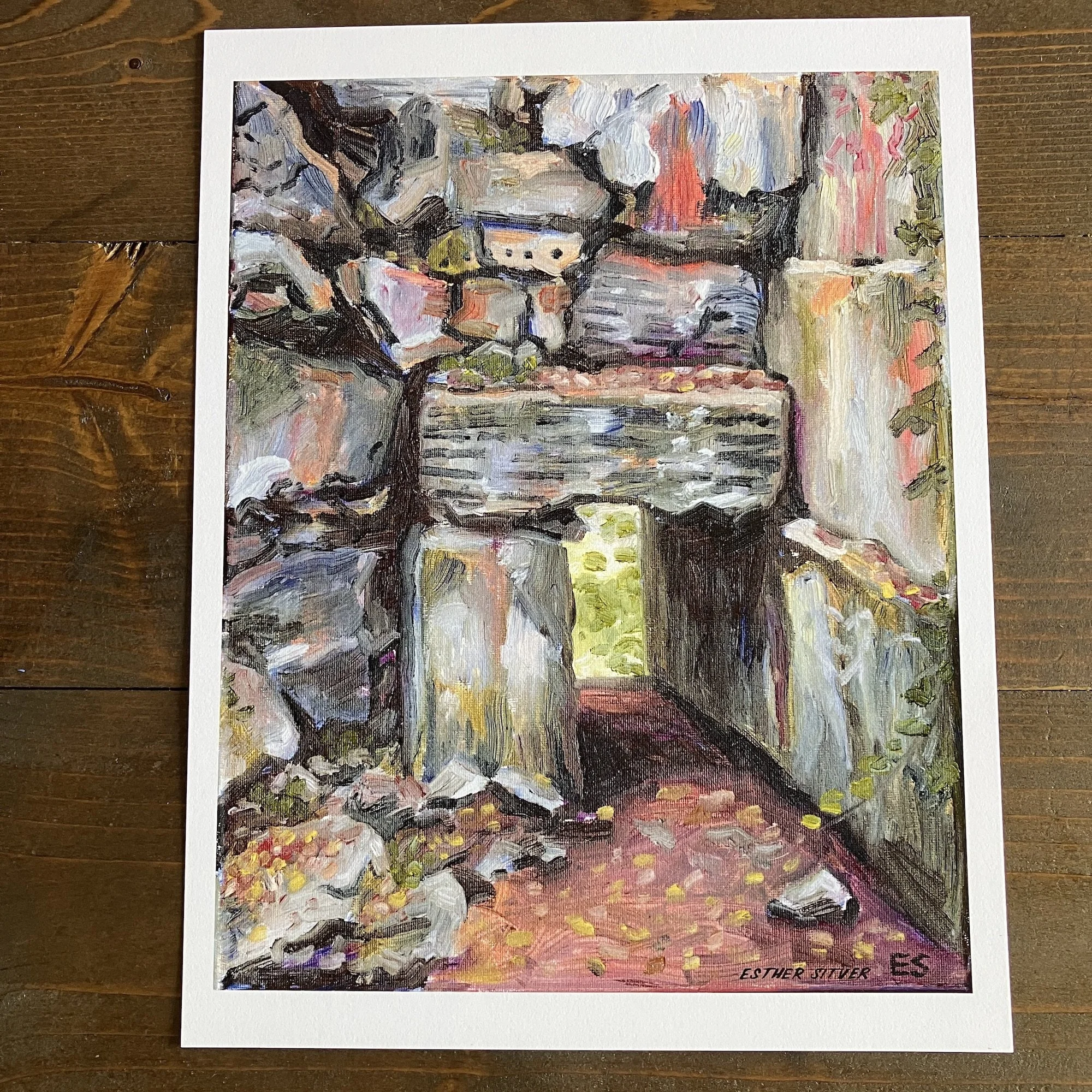 Quarry Key Hole Oil Painting 8x10 Print