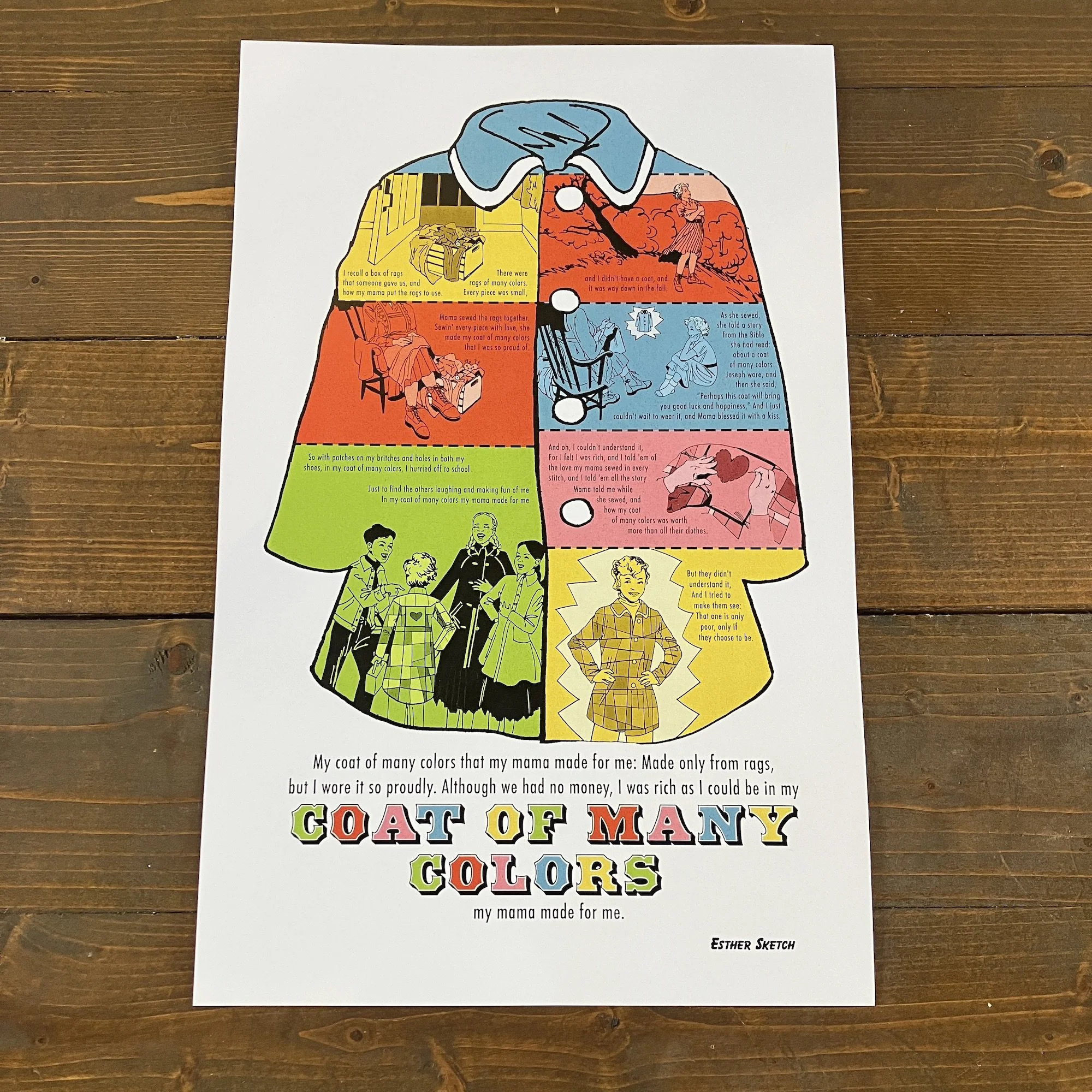 Coat of Many Colors Print 11"x17"