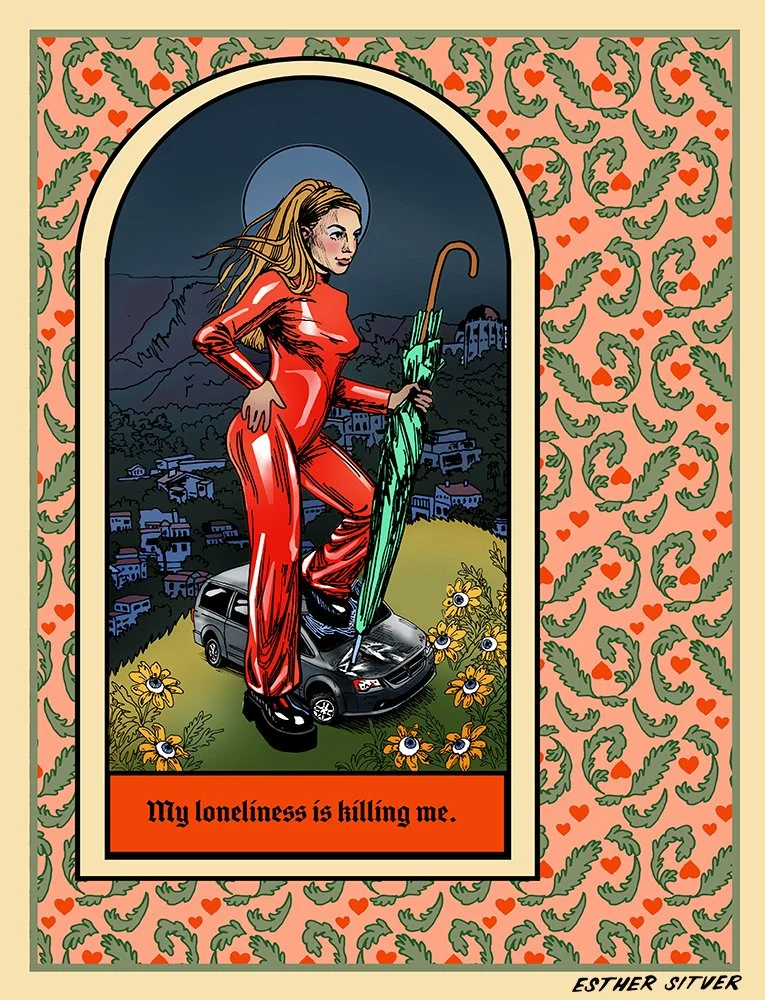 Britney as St George Slaying the Dragon, 11"x17" Print