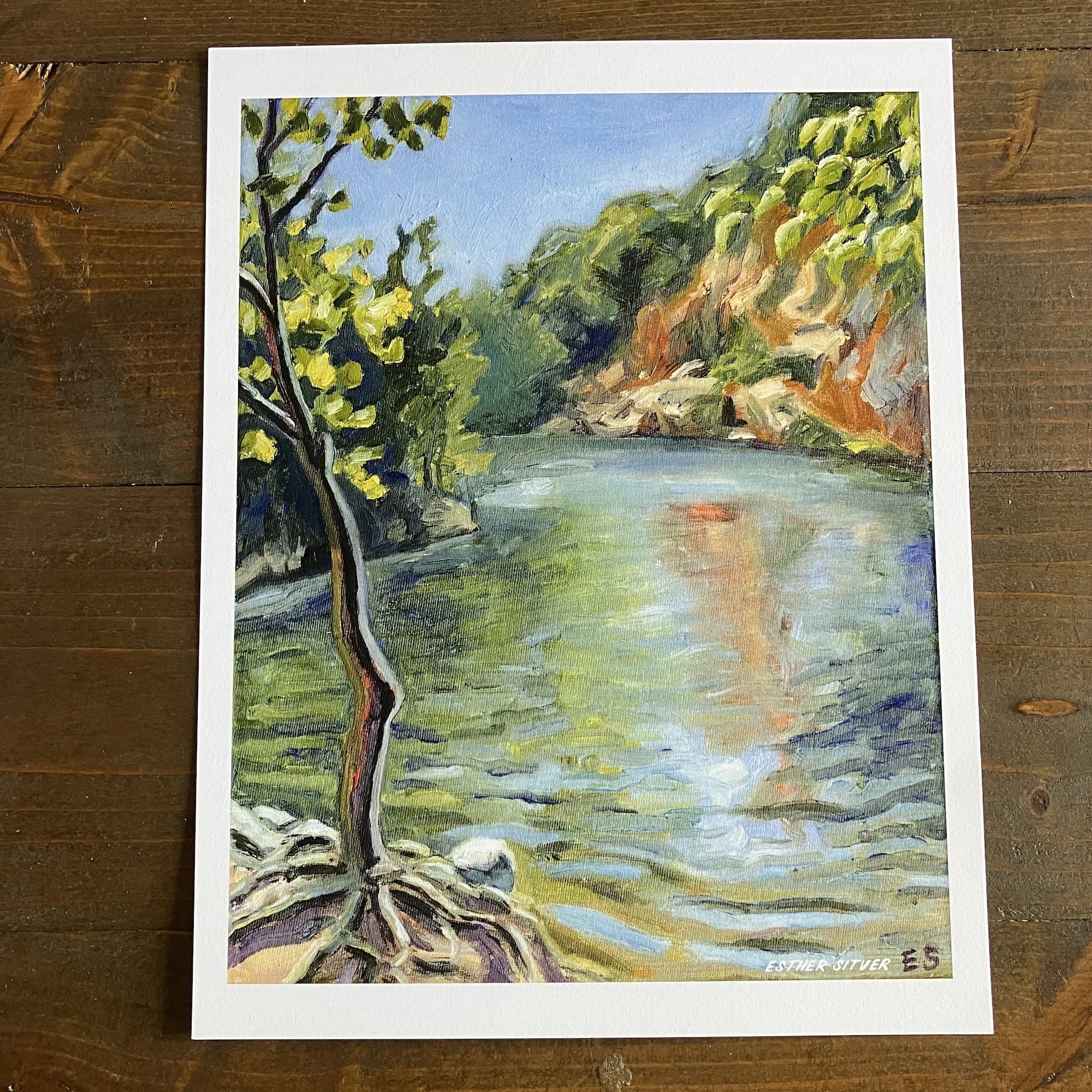 Quarry Lake Oil Painting 8x10 Print