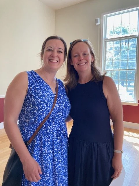 School Committee Member Valerie Young and Friends Board Member Dana Riegert