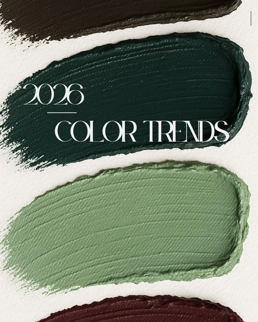 The 2026 color forecasts are in, and this year is all about rich, grounded hues and elevated neutrals.&nbsp; 

Color is one of my favorite ways to shape the mood of a space, and the 2026 palette is both timeless and full of character.&nbsp; 

Here ar