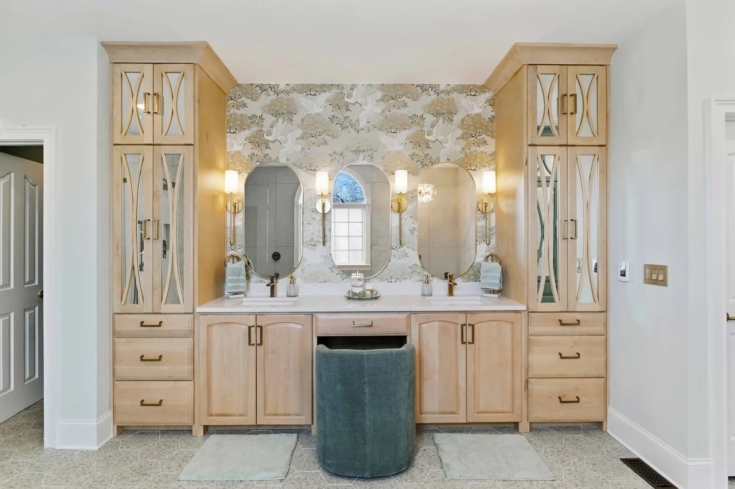 One of those projects you just fall in love with! 🤍✨ 

This space was designed to feel like an exhale&hellip; calm, restorative, and effortlessly elevated. 

Every detail, from the warm wood tones to the soft textures, was layered with intention to 