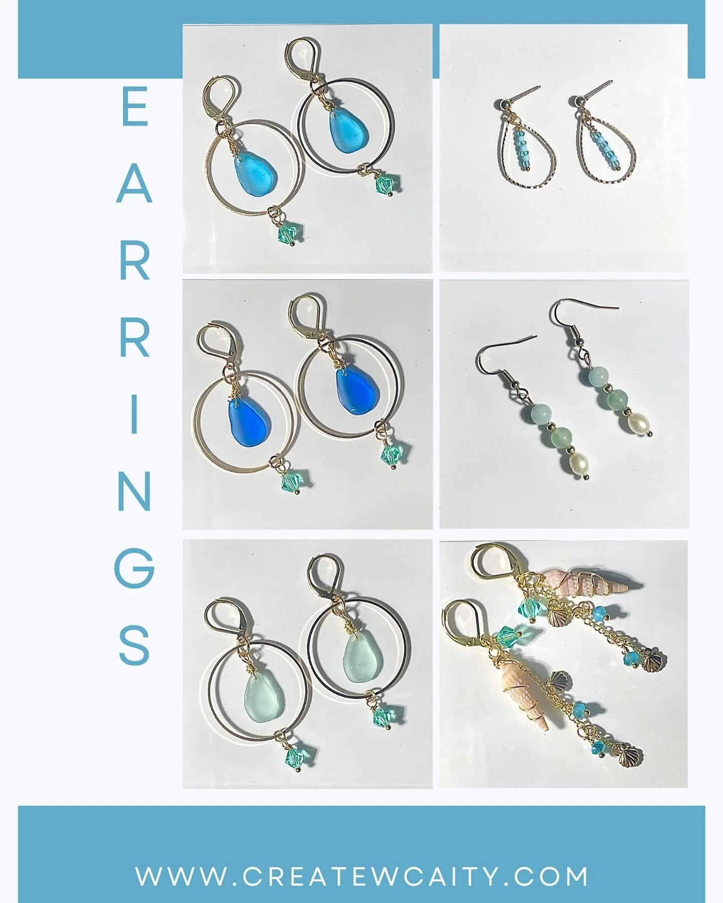 Available now in the Summer Blues Collection link in bio #summerblues #handmadejewelry #jewelry #costaljewelry